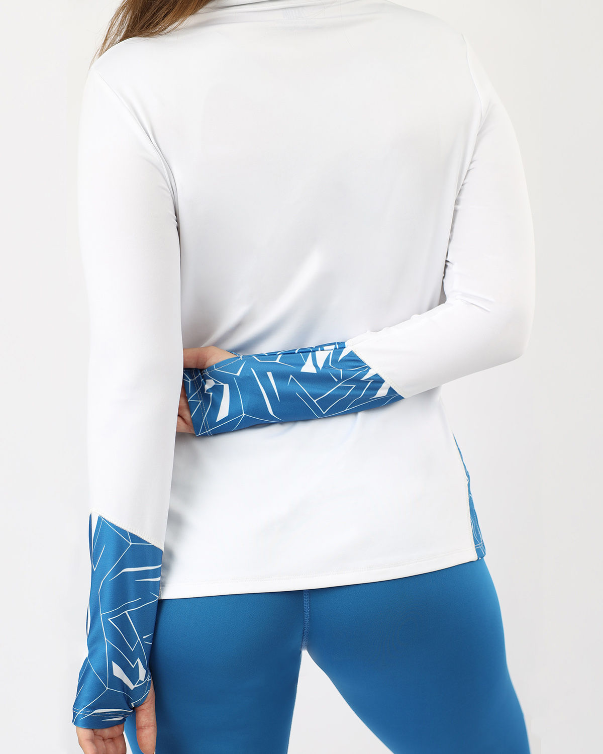 Women's Quarter Zip White Top-Atum -80073978