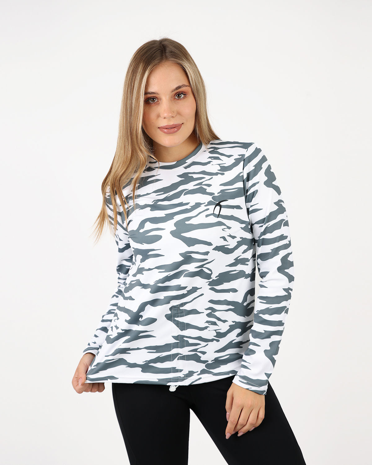 Cinchable Long-Sleeve Gray T-Shirt-Atum -13371799