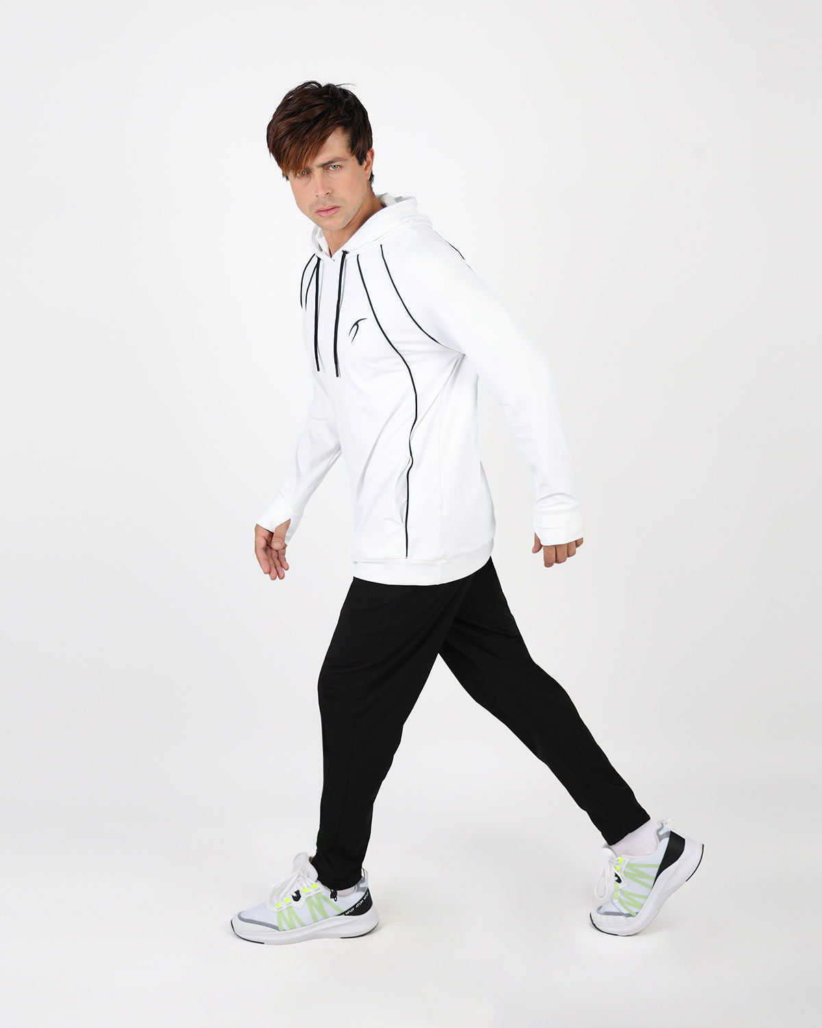 Long-Sleeve Training White Hoodie-Atum -31230016