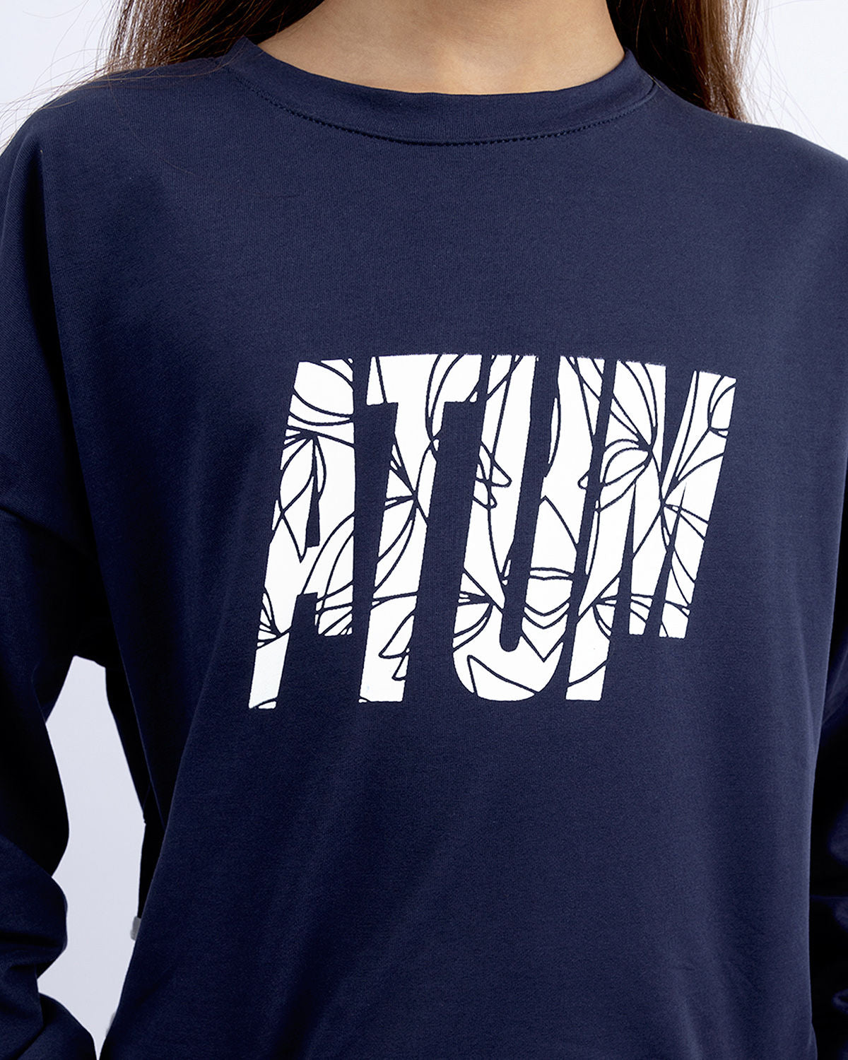 Girl's Crop Sweatshirt-Atum -33612751