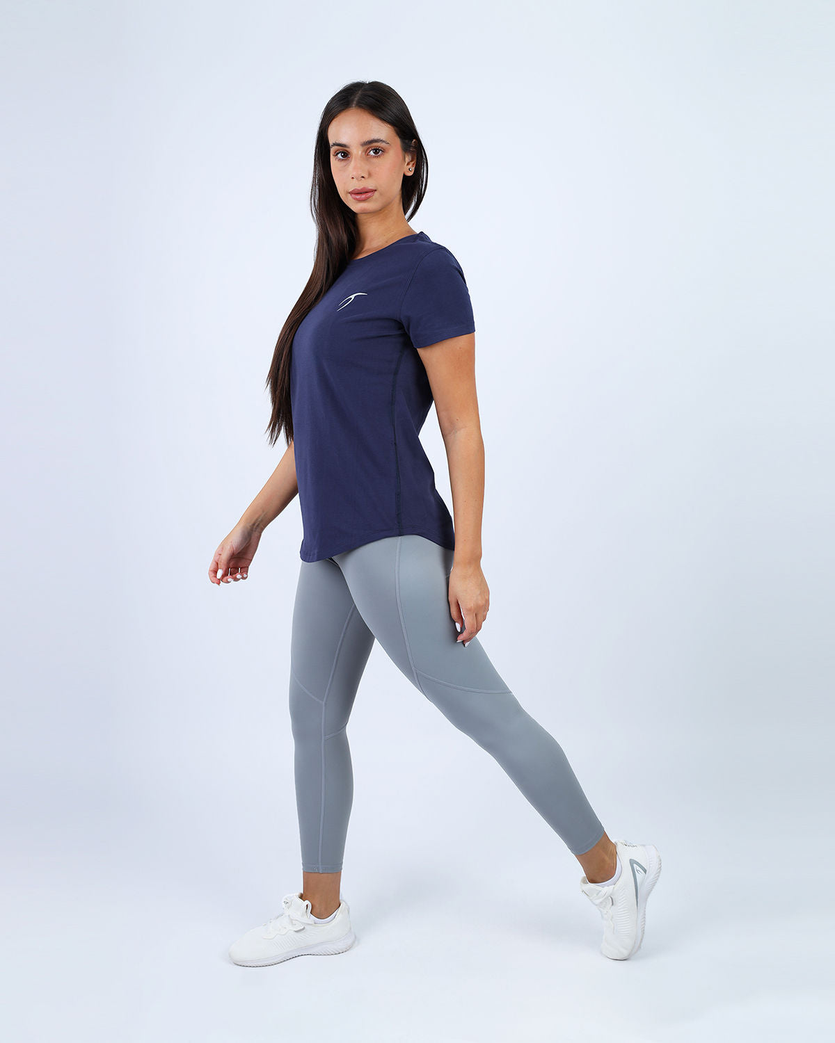 Basic Short Sleeves Navy T-Shirt-Atum -30849310