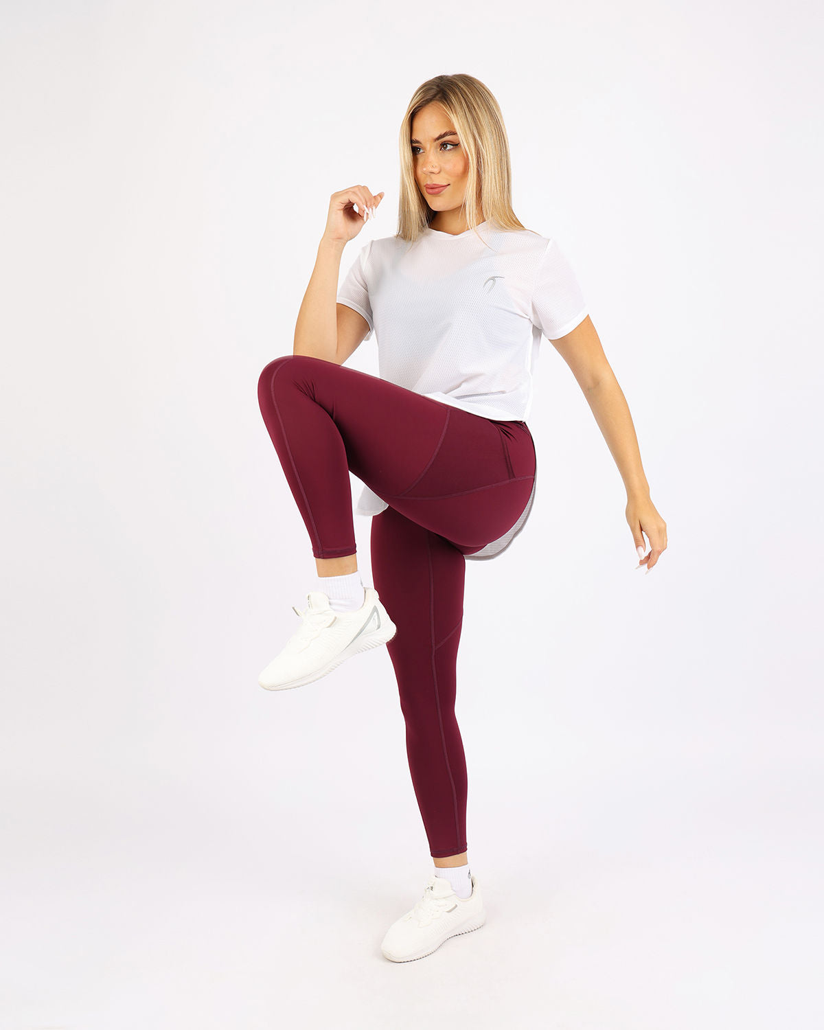 Short-Sleeve Training White Top-Atum -14343376