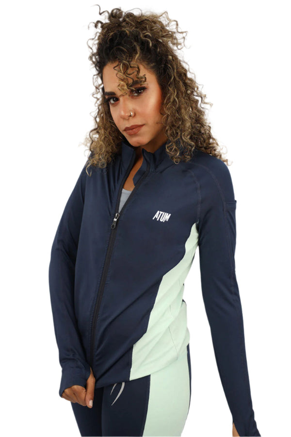 Long Sleeves Navy Jacket-Atum -18592021
