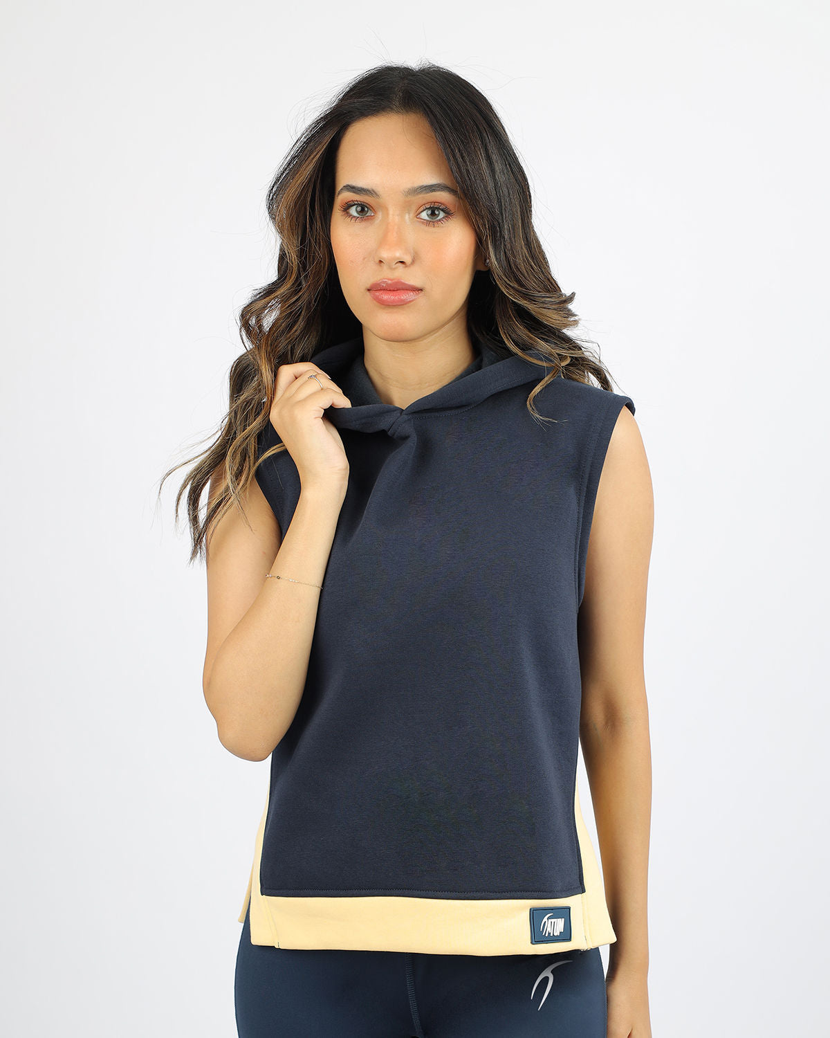 Women's Hoodie Navy Top-Atum -84793722