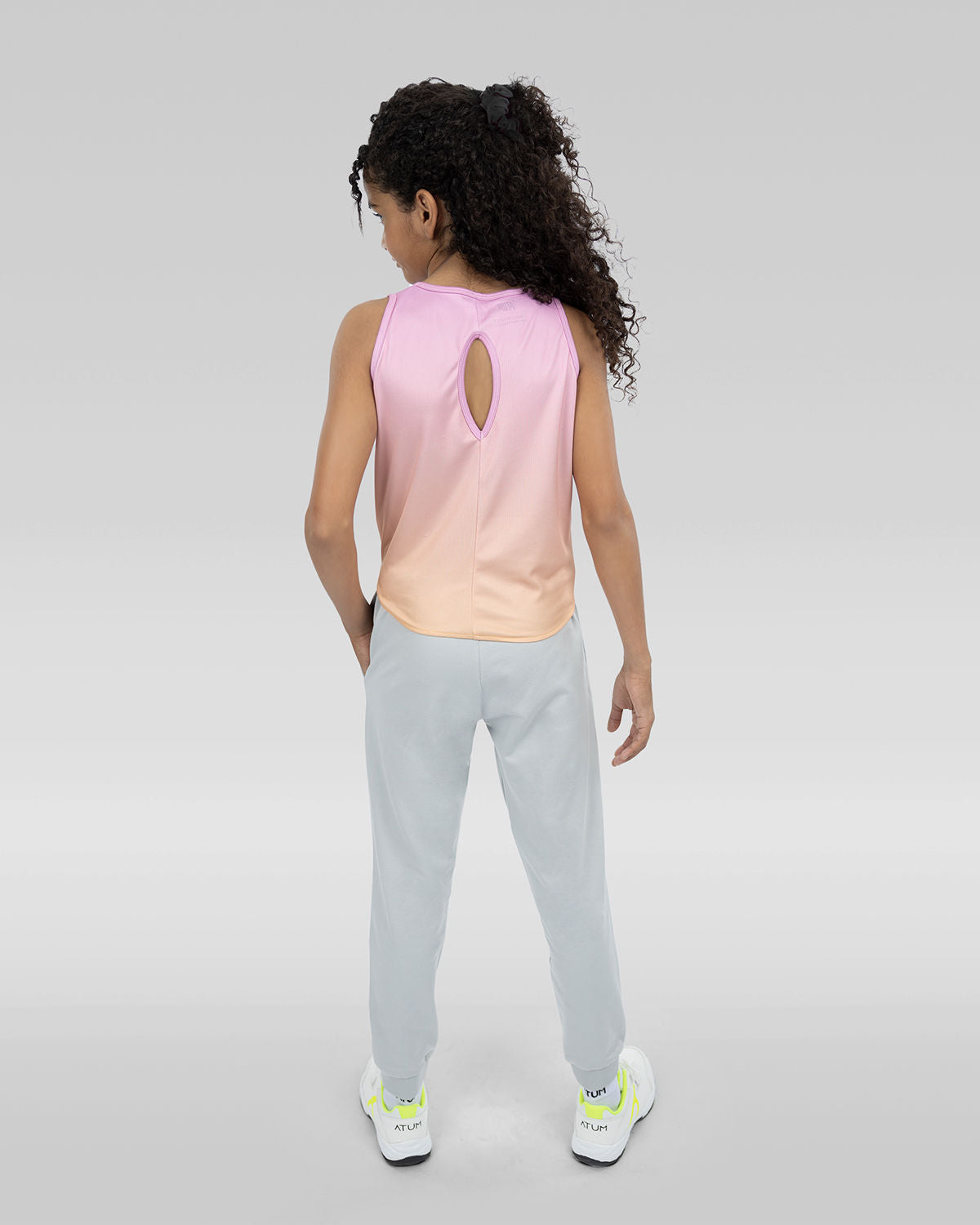 Girls Plain Rose Tank Top