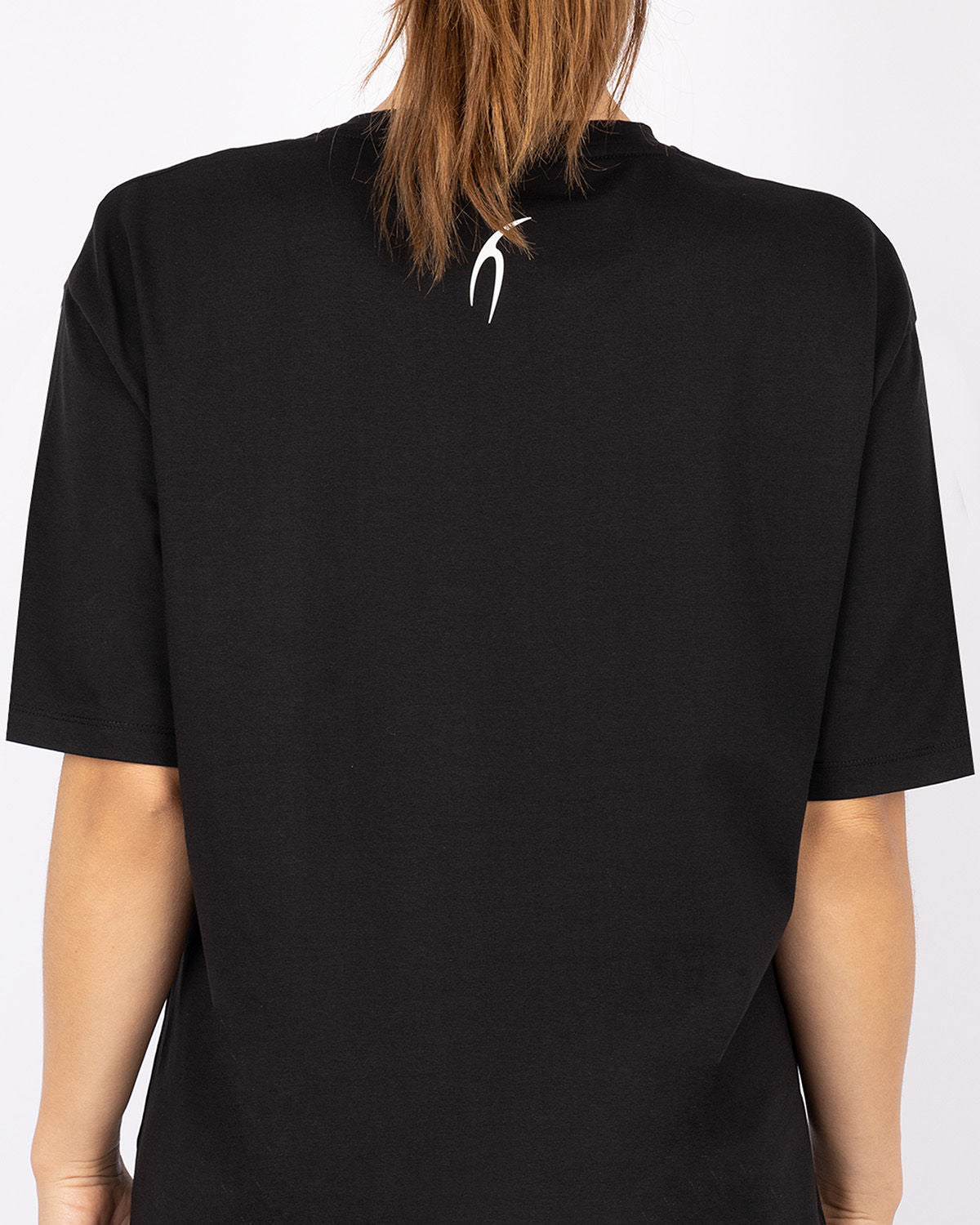 Oversize Printed Women's Black T-Shirt-Atum -71534766