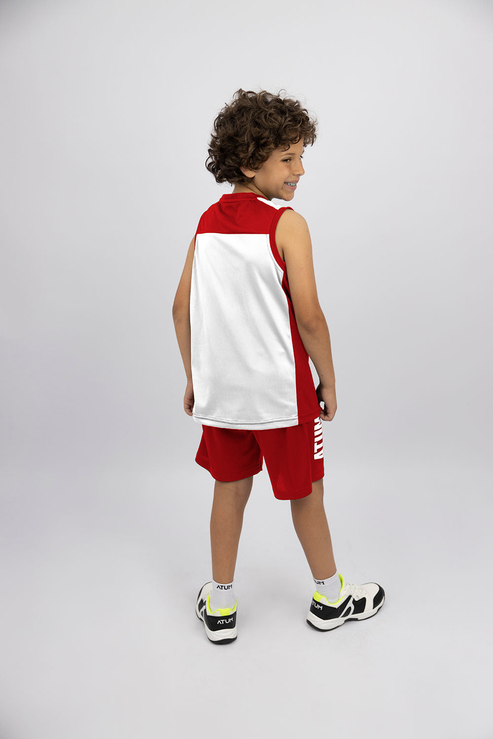 Basic Vneck Red Tank Top-Atum -311173