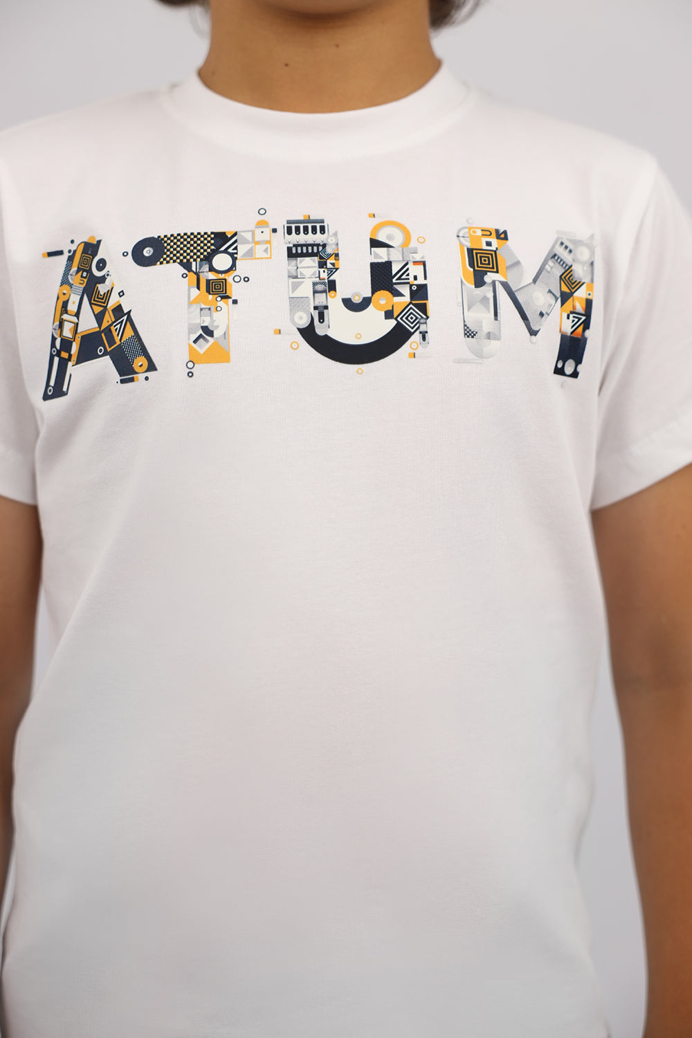 Boy's Short Sleeves Basic White T-shirt-Atum -24995490