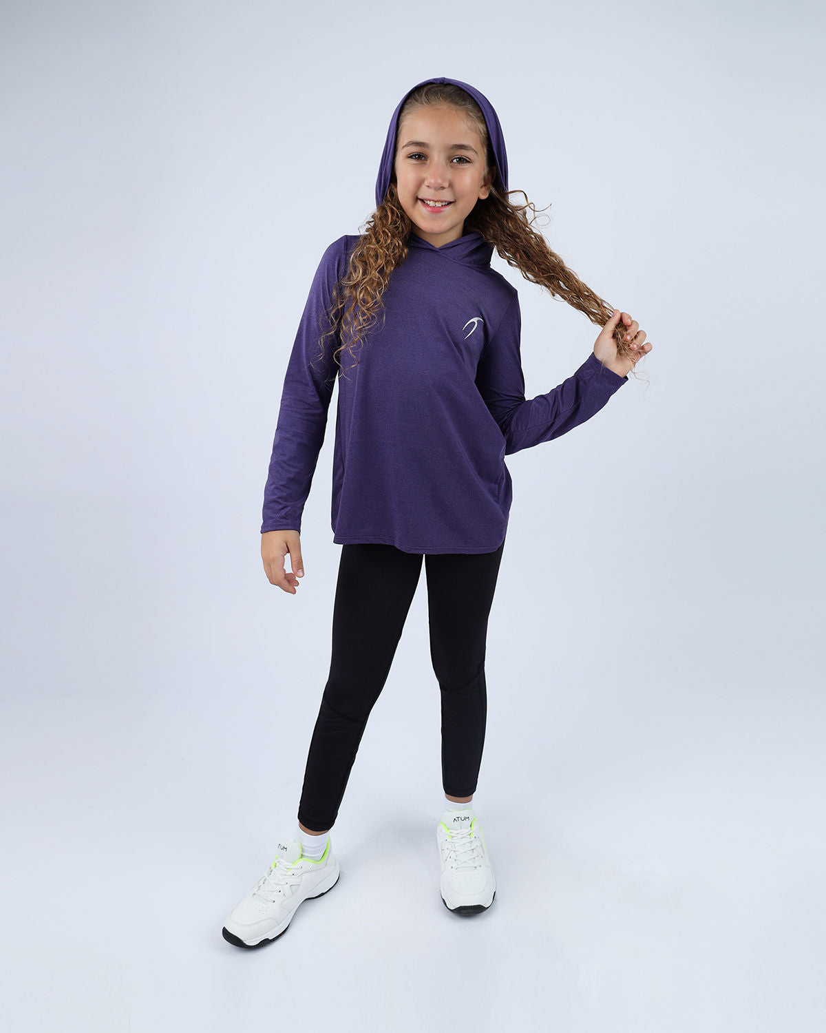 Vivid Long-Sleeve Purple Hoodie-Atum -37419470