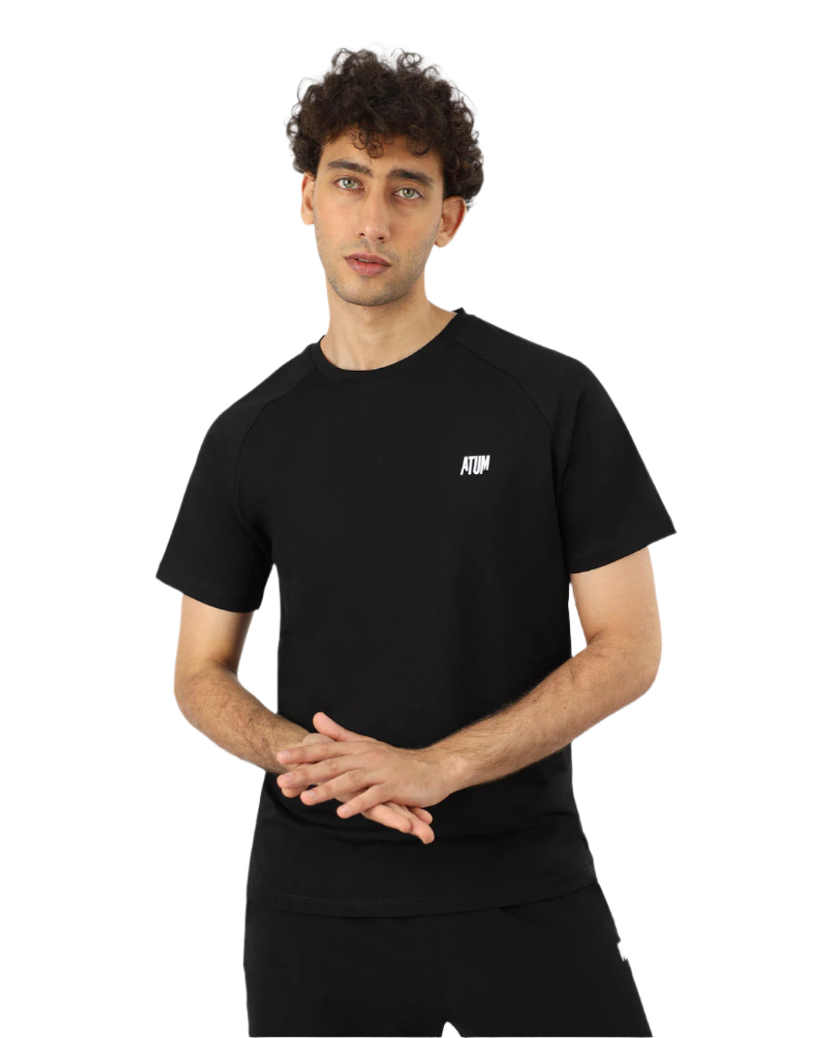 Men's Cotton Black Teee-Atum -23671865
