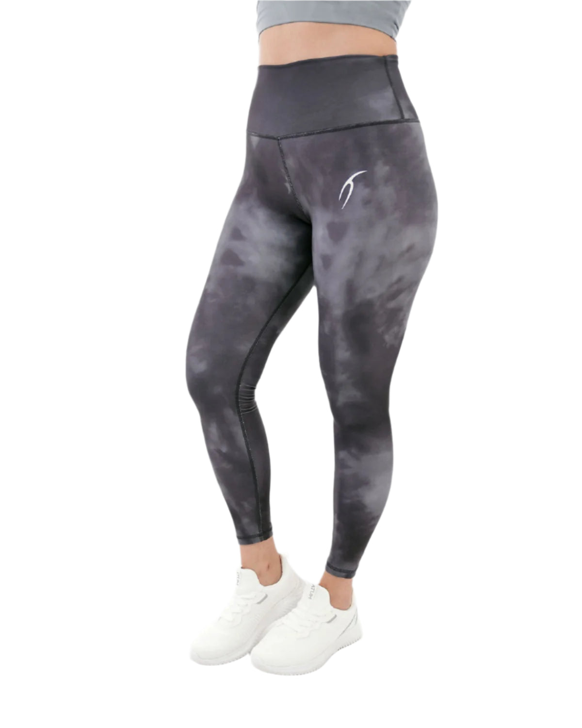 Yoga Printed Gray Leggings-Atum -81491229