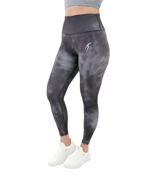 Yoga Printed Gray Leggings-Atum -66819755