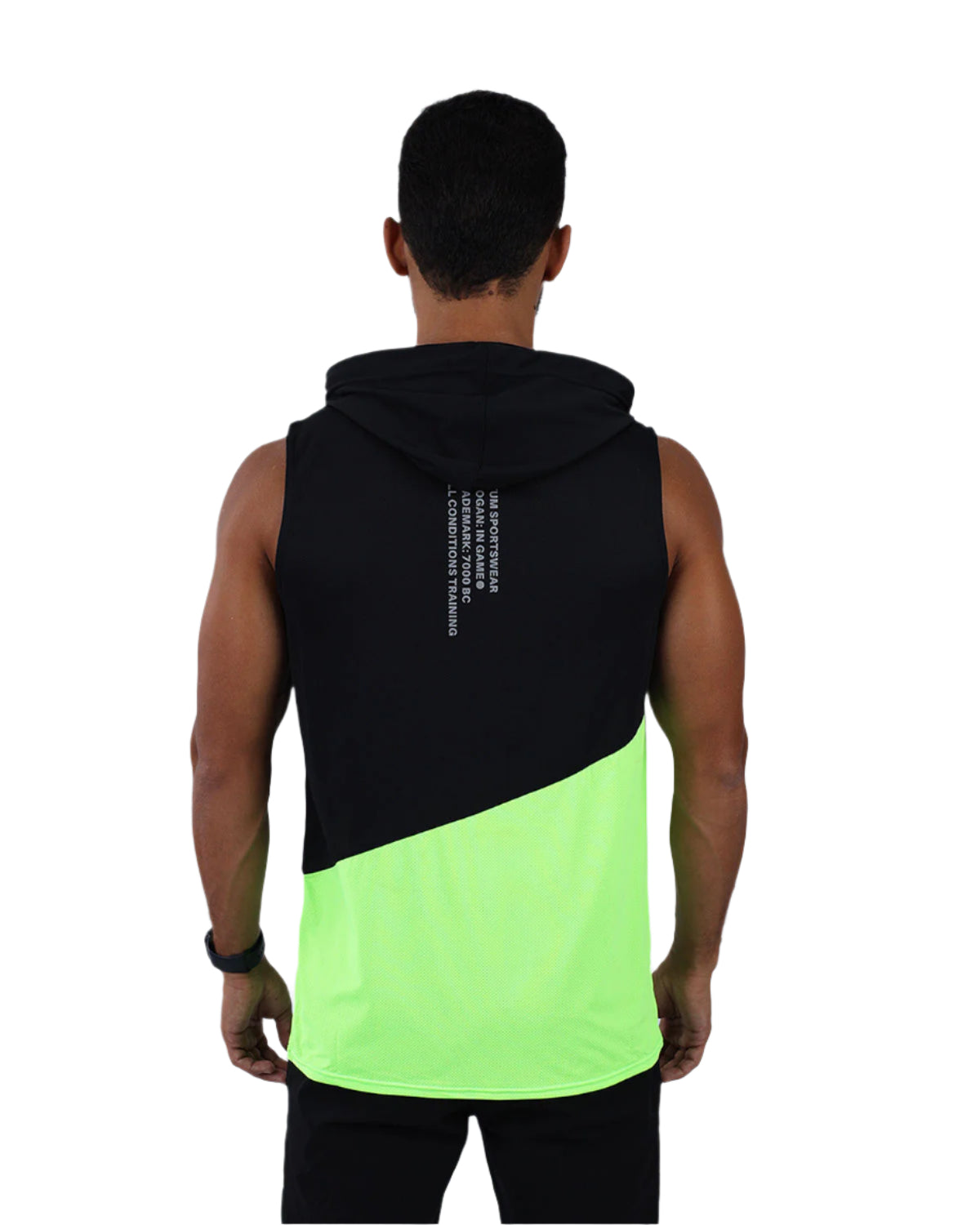 Sleeveless Breathable Green Hoodie-Atum -10194174
