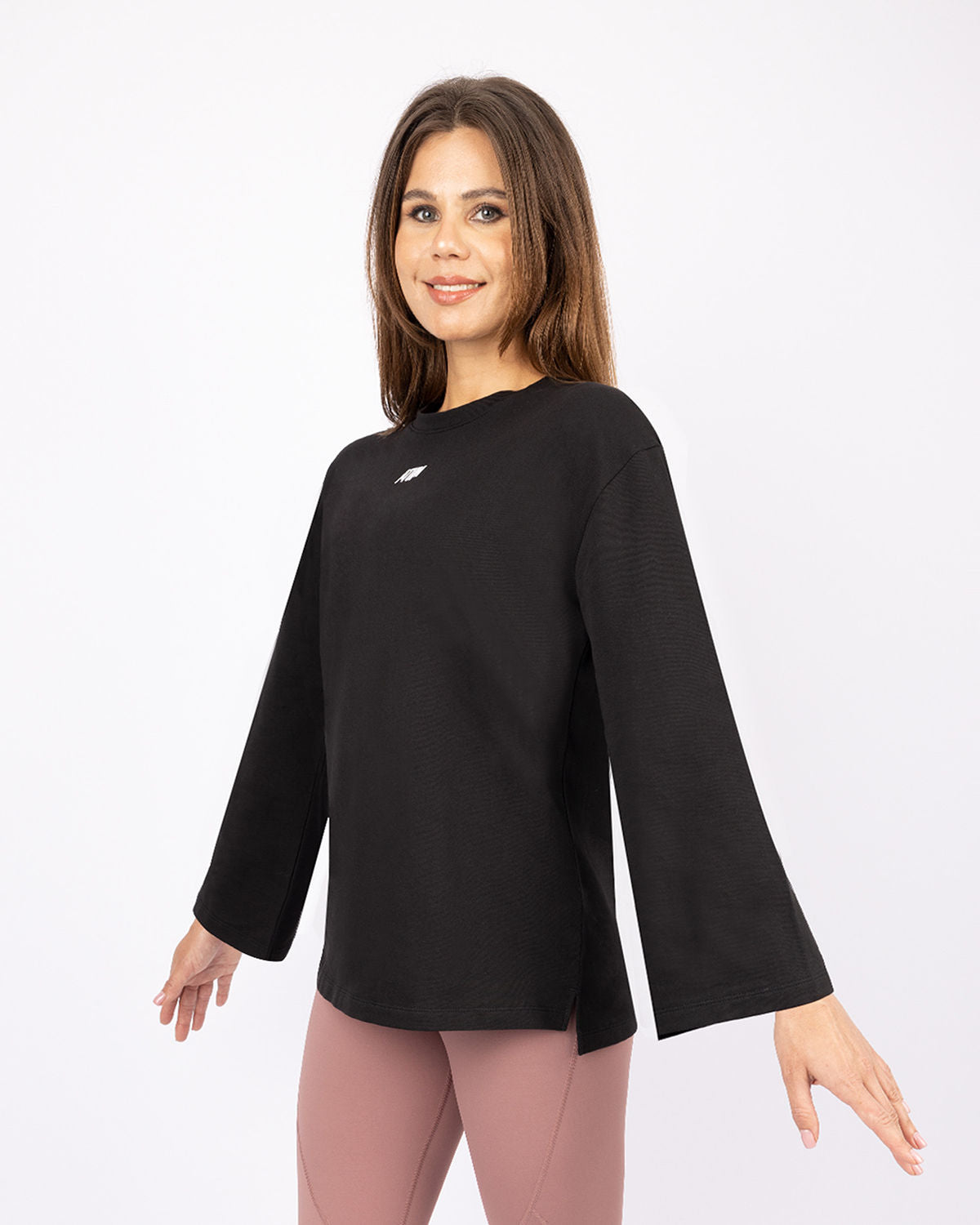 Elegance Oversize Black T-Shirt-Atum -28836464