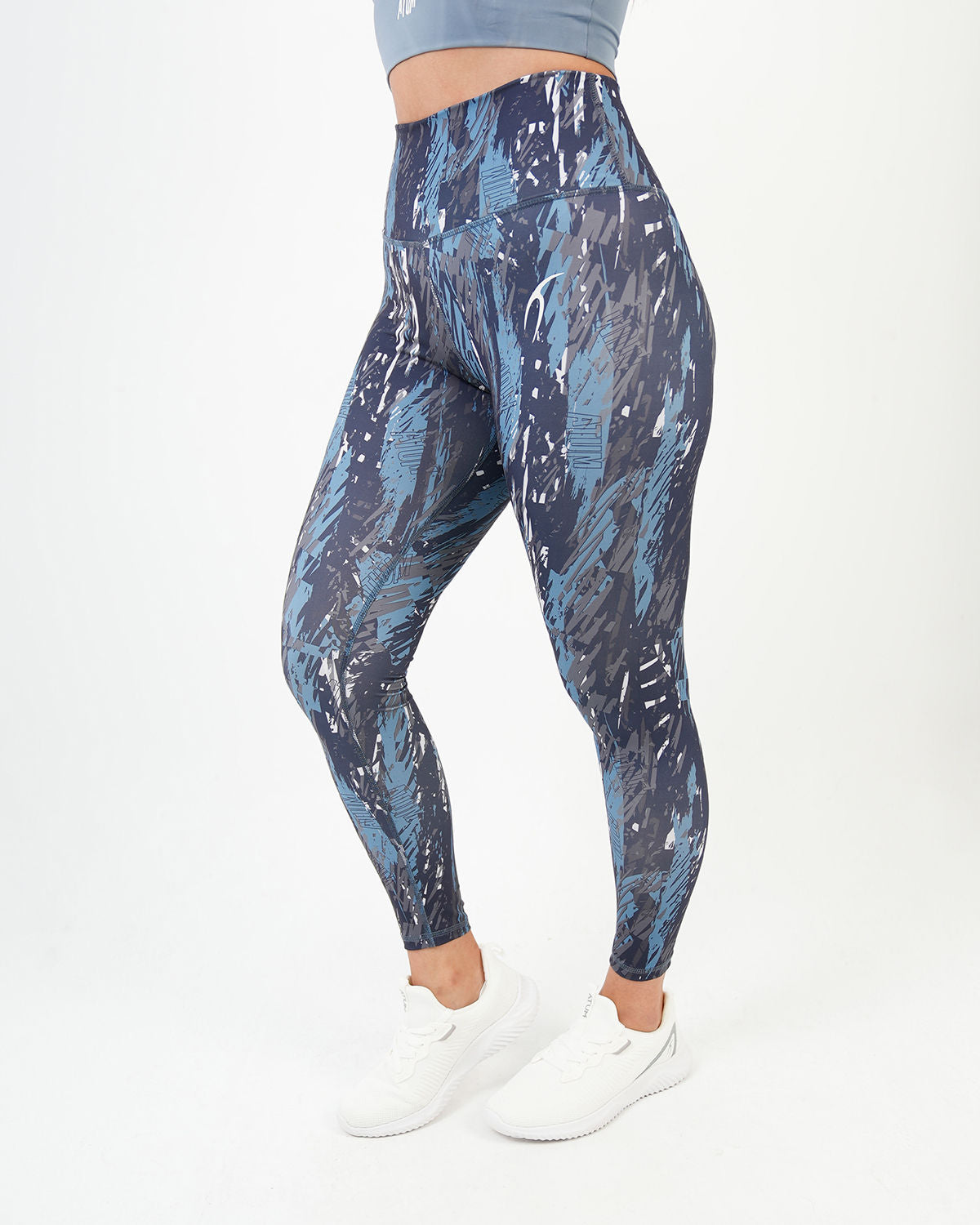 Marble Printed Navy Leggings-Atum -66114593