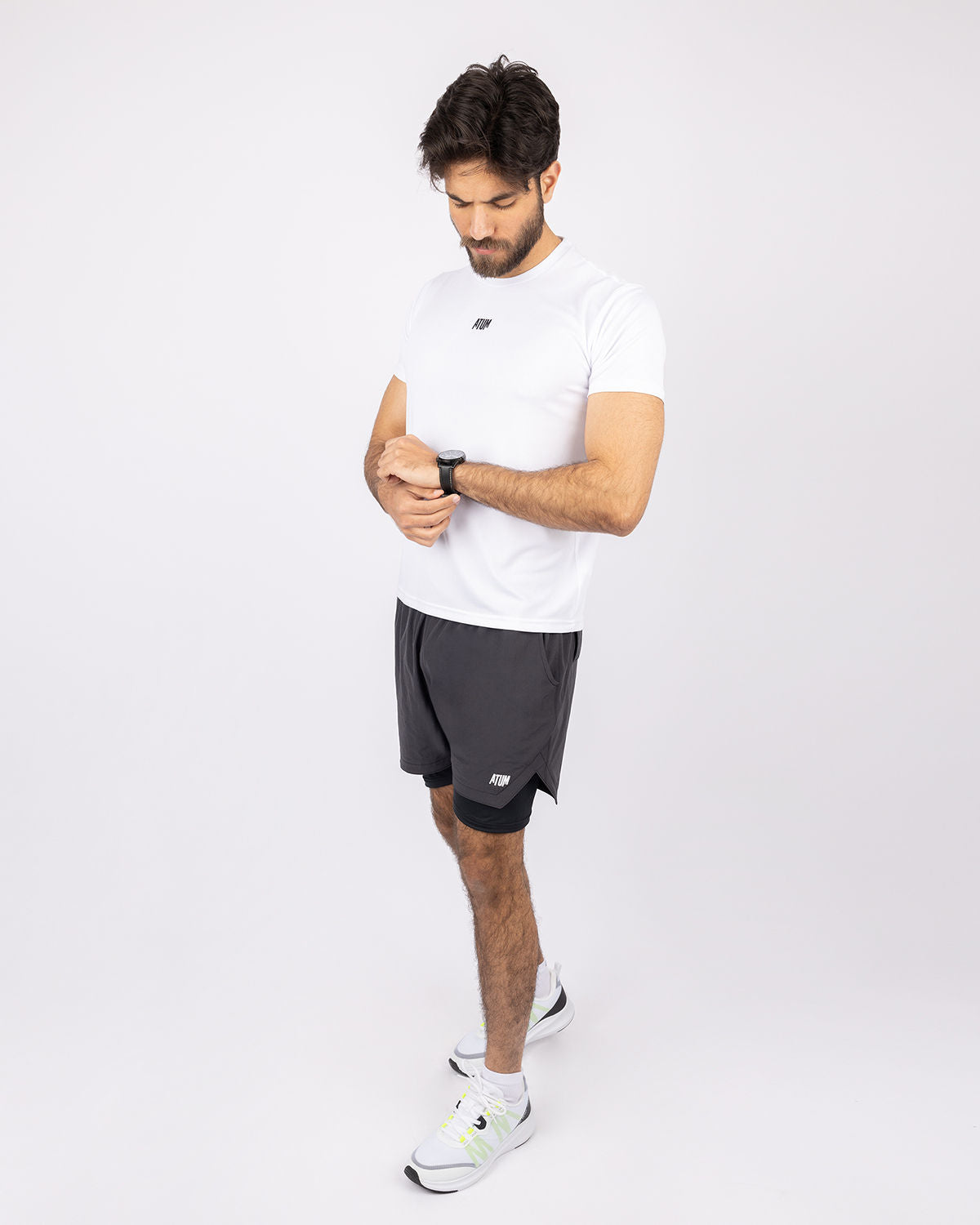 Hidden Pocket Gray Training Short-Atum -7110008