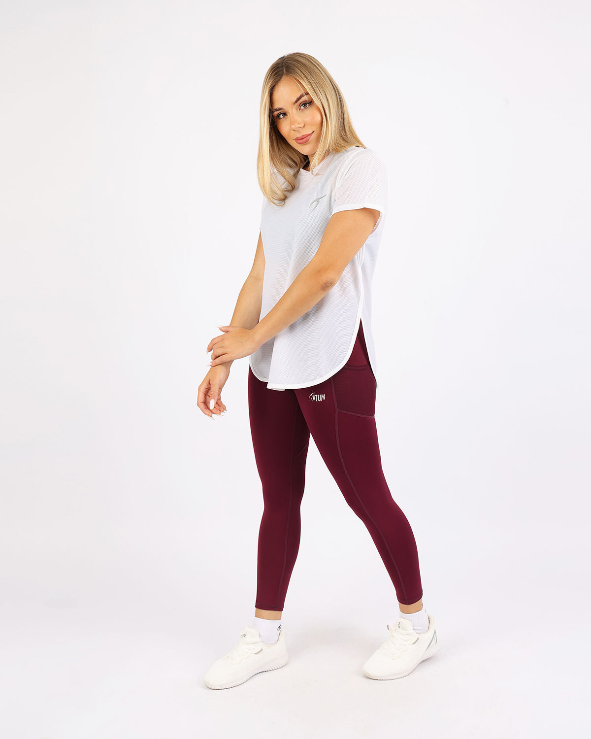 Short-Sleeve Training White Top-Atum -94703713