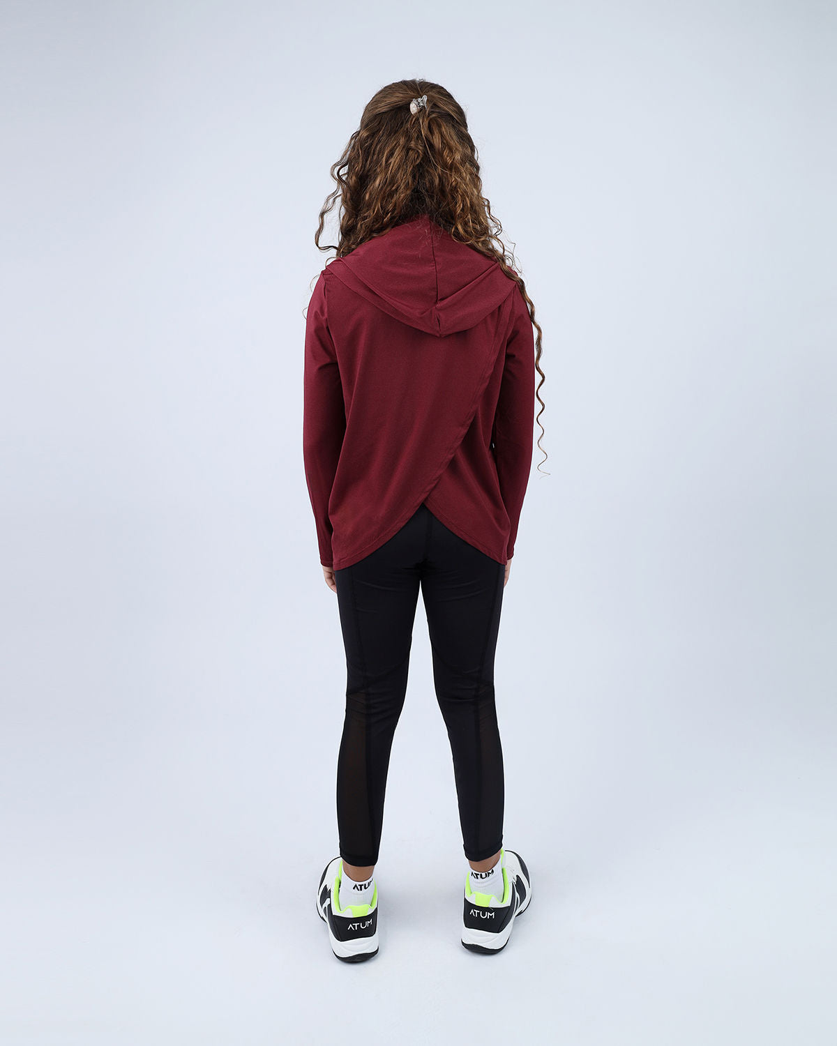 Vivid Long-Sleeve Burgundy Hoodie-Atum -12027985