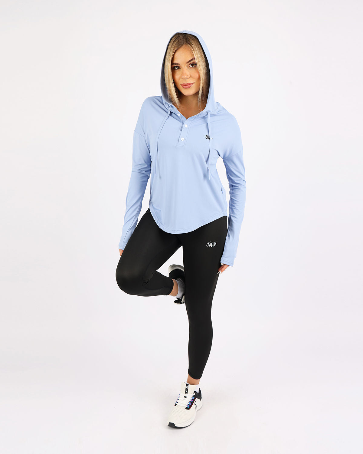 Long Slevess Women's Blue Hoodie-Atum -28805899
