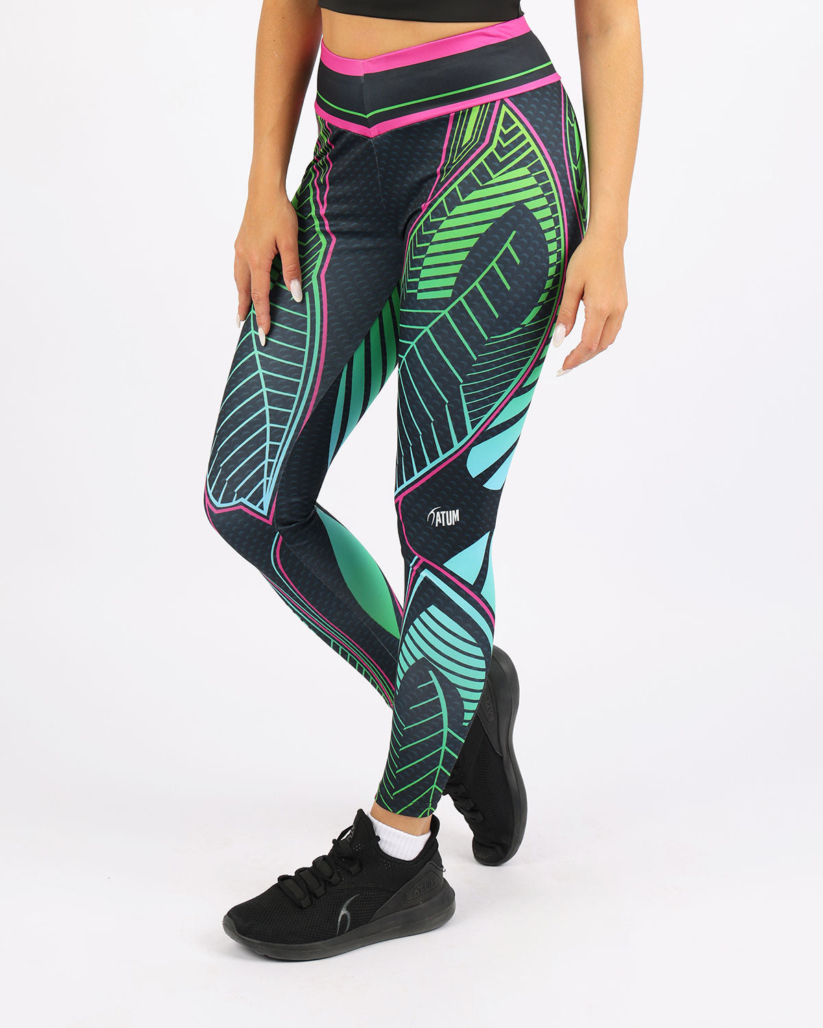 Strike Performance Green Leggings-Atum -16769254