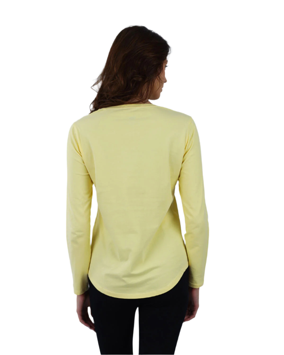 Basic Women's Long Sleeve T-Shirt Yellow XS - Main Image