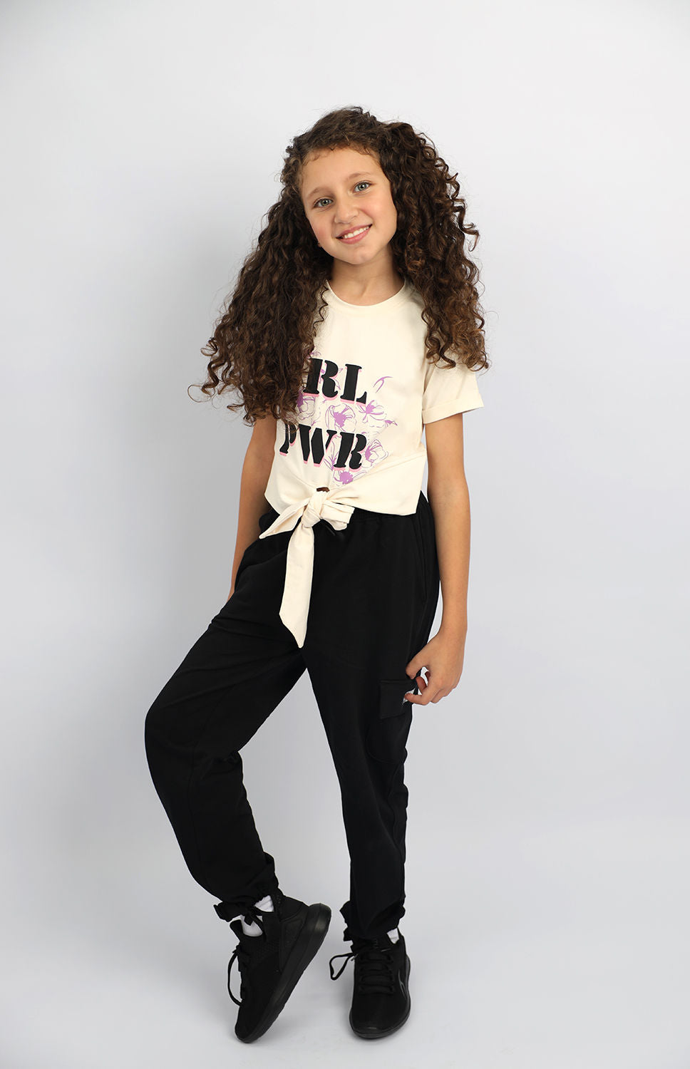 Girl's Power White T-Shirt-Atum -60542024