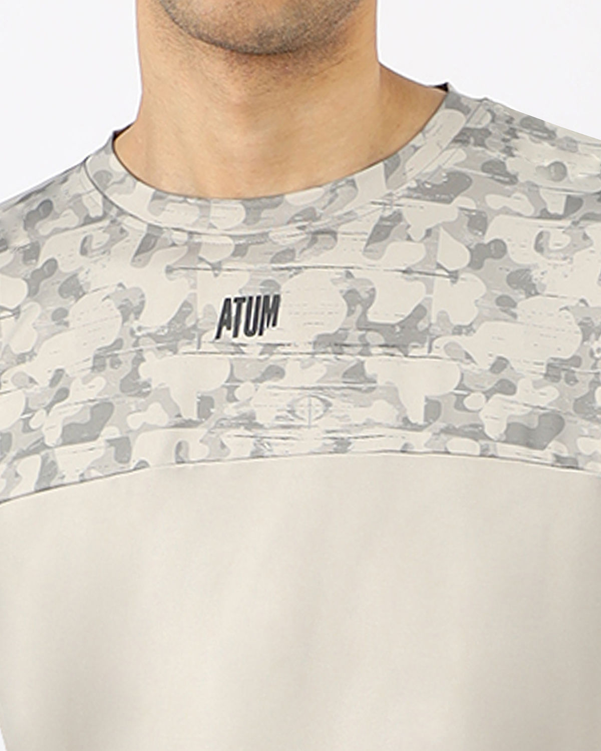 Men's Fitness Light Gray Top-Atum -20324049