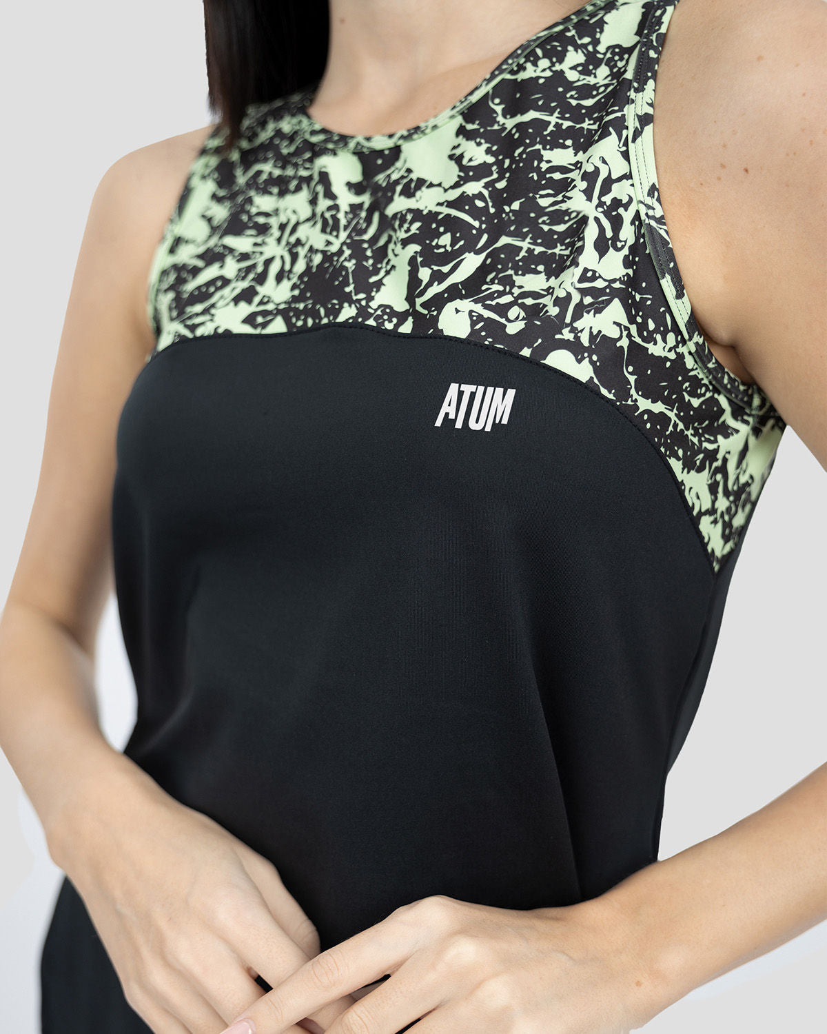 Printed Black Tank Top-Atum -79156324