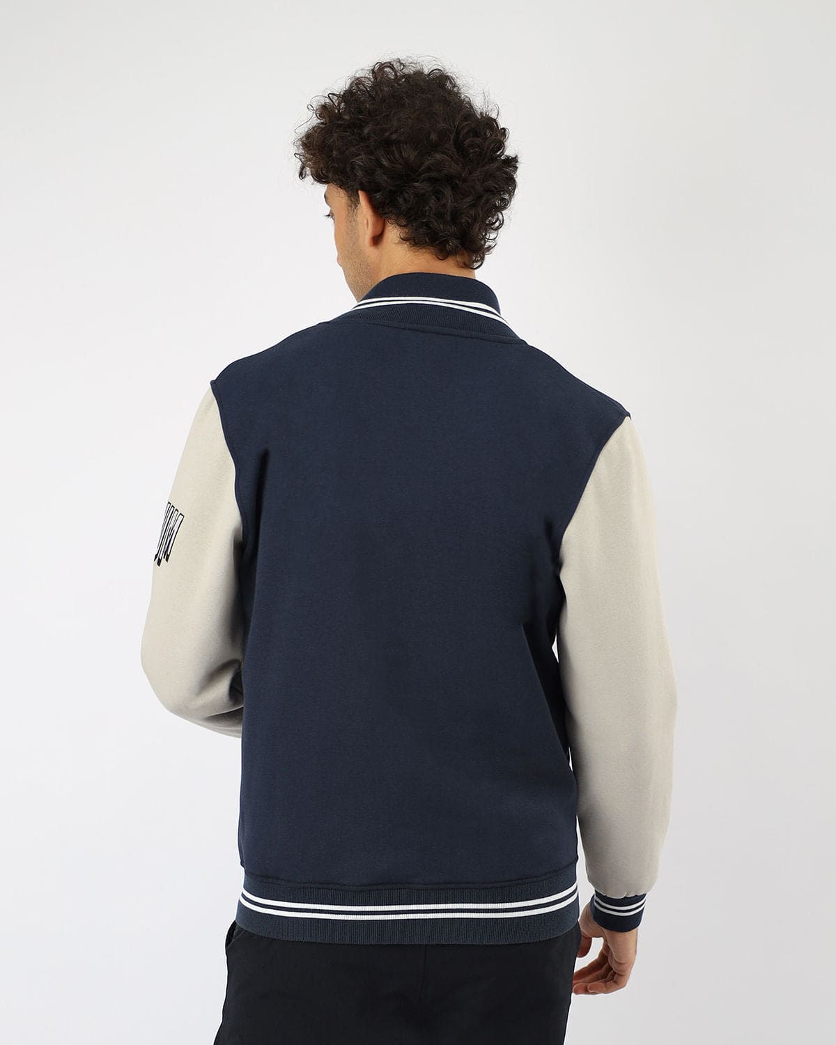 Varsity Navy Men's Jacket-Atum -39547553