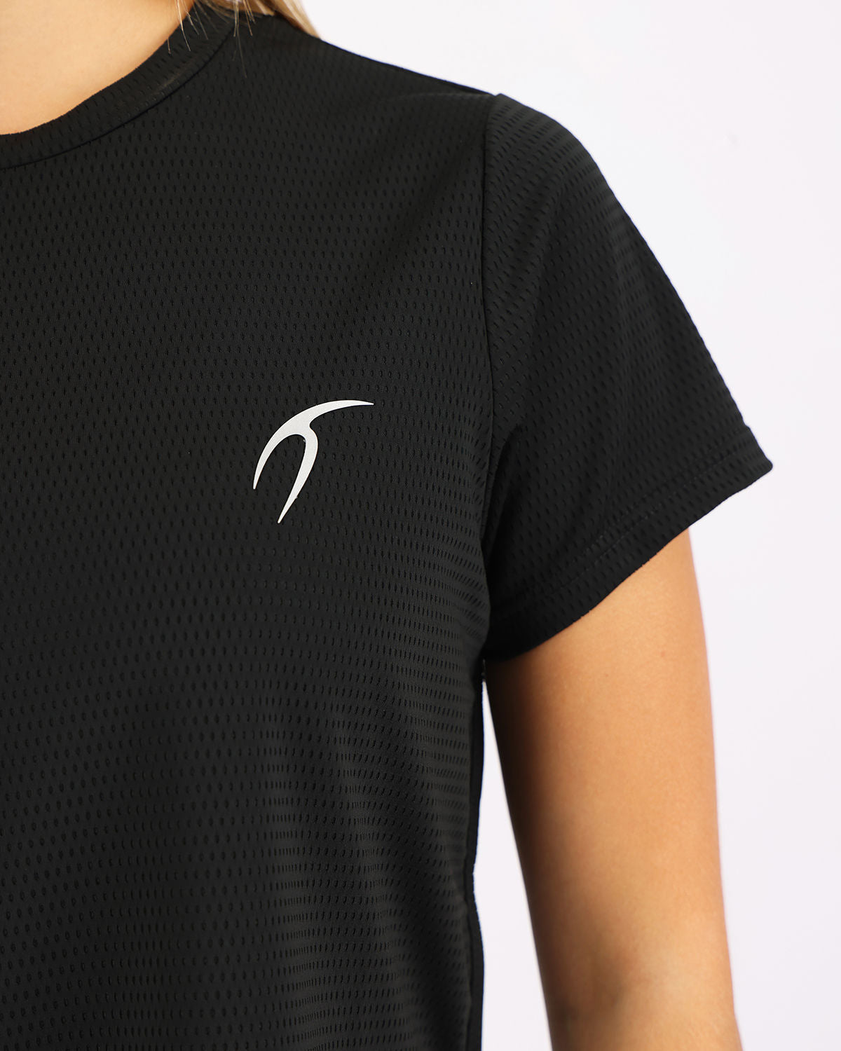 Short-Sleeve Breathable Black Top-Atum -17463958
