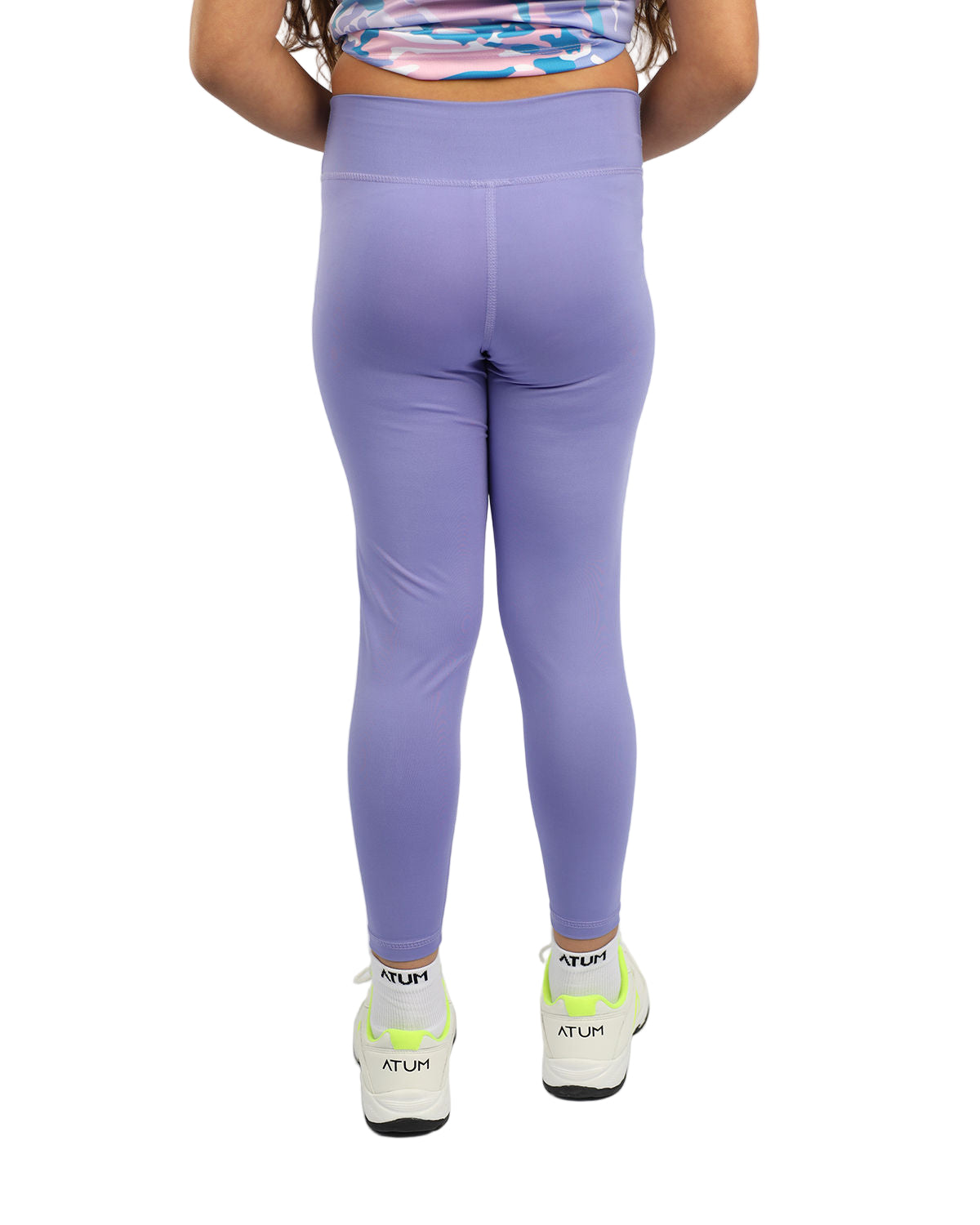 Girl's Floral Purple Leggings-Atum -6439684