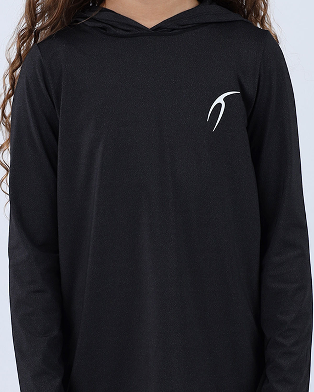 Vivid Long-Sleeve Black Hoodie-Atum -19826153