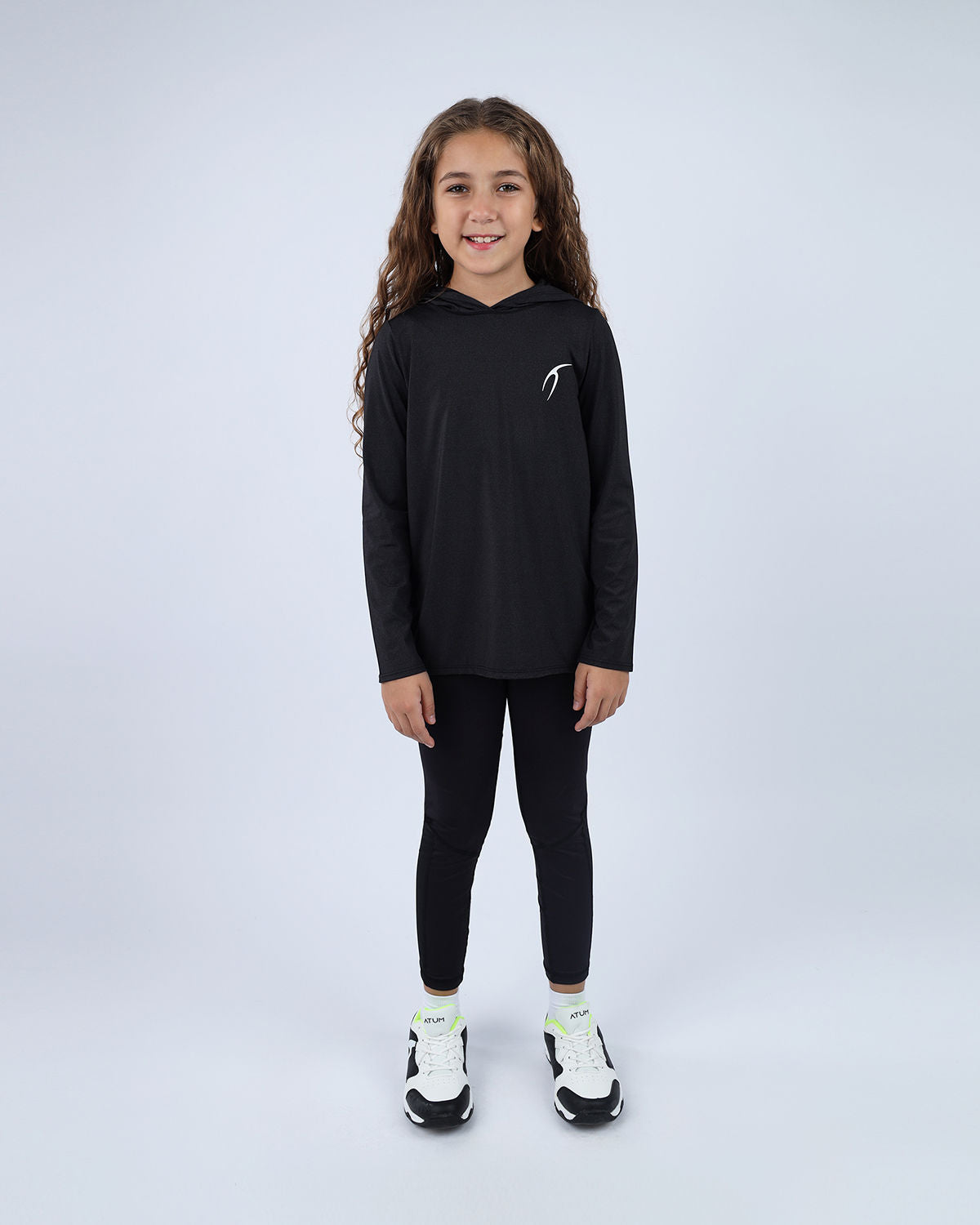 Vivid Long-Sleeve Black Hoodie-Atum -58811683