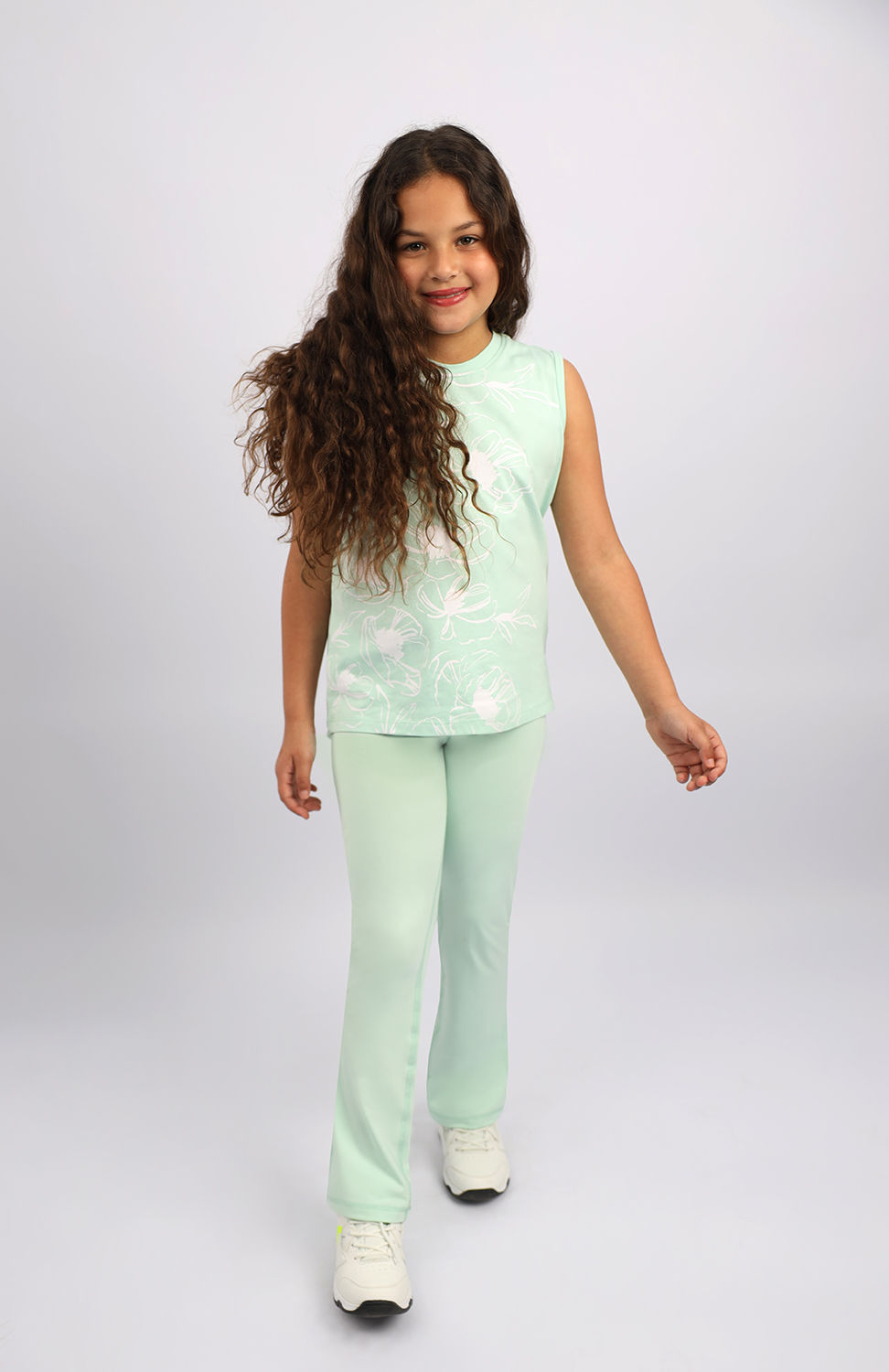 Girl's Wide Leg Mint Leggings-Atum -36981429