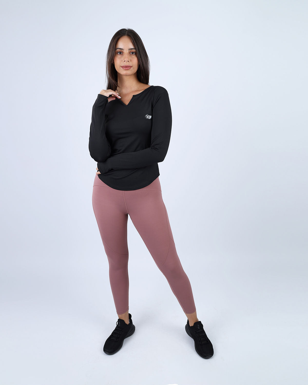 Elegance Women's Black Long-Sleeve Top-Atum -78580324