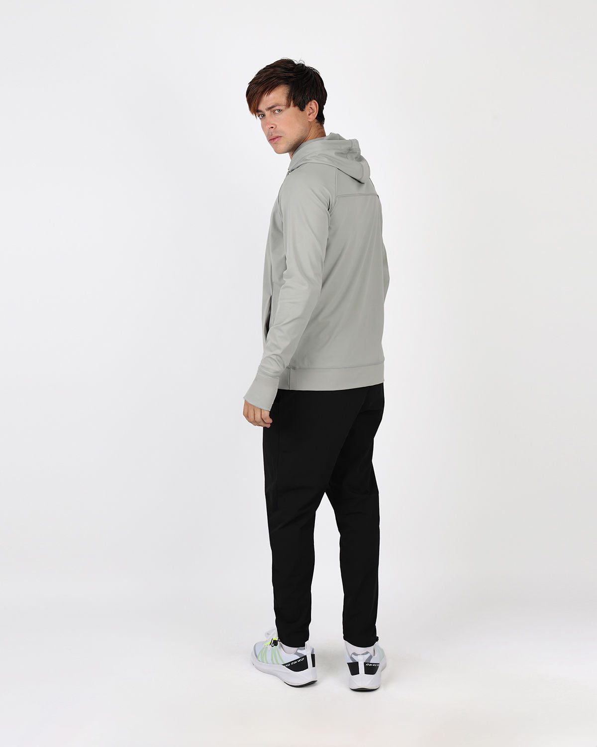 Long-Sleeve Training Gray Hoodie-Atum -75416559