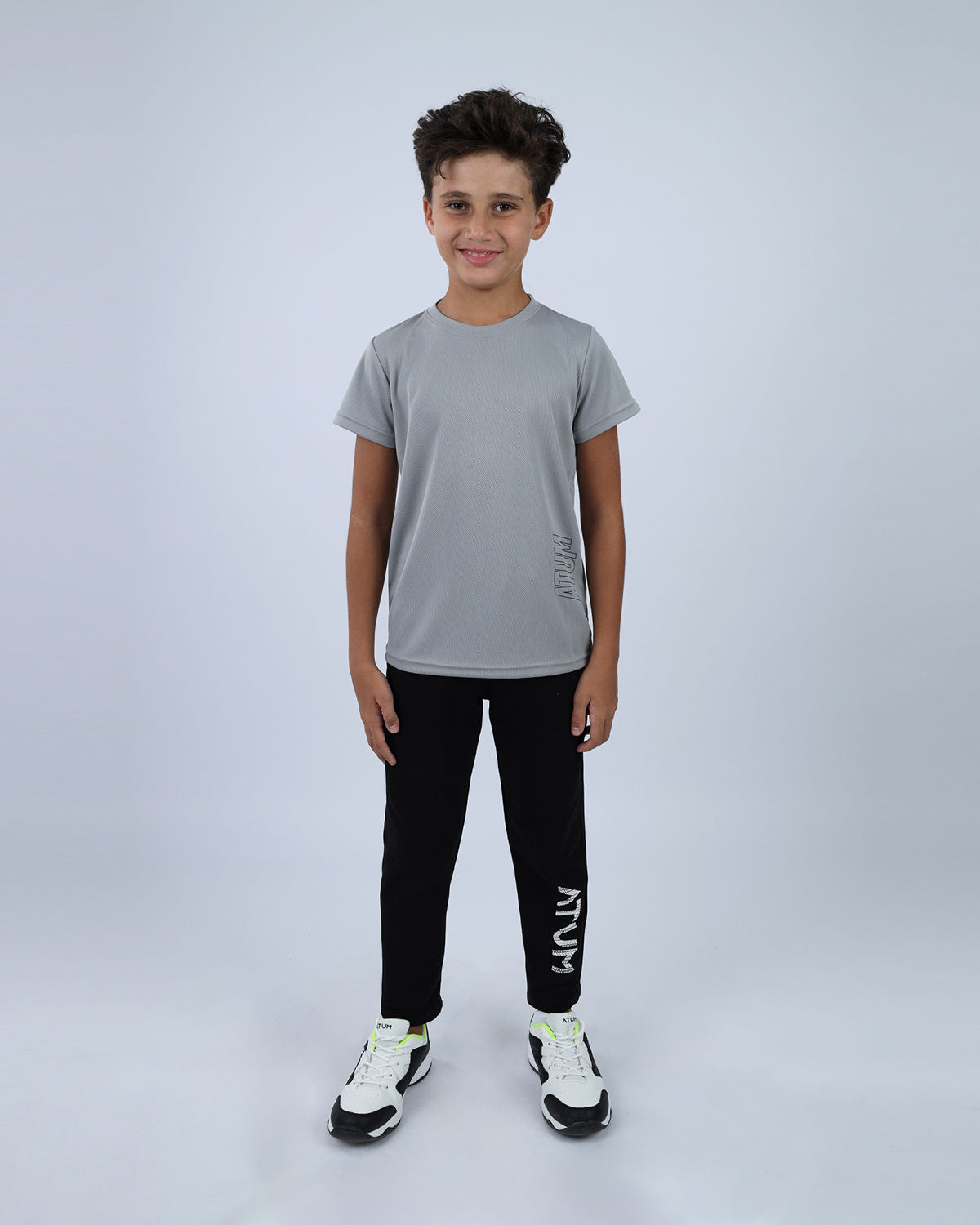 Dri-Fit Boys Basic Gray T-Shirt-Atum -39351441