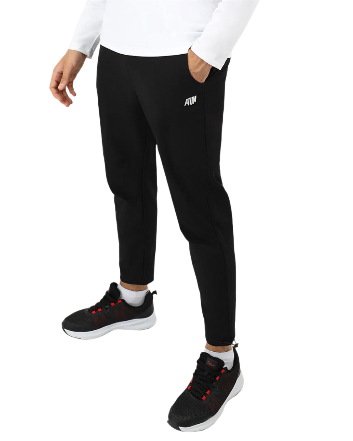 Slim Fit Black Jogger Pants-Atum -62544576