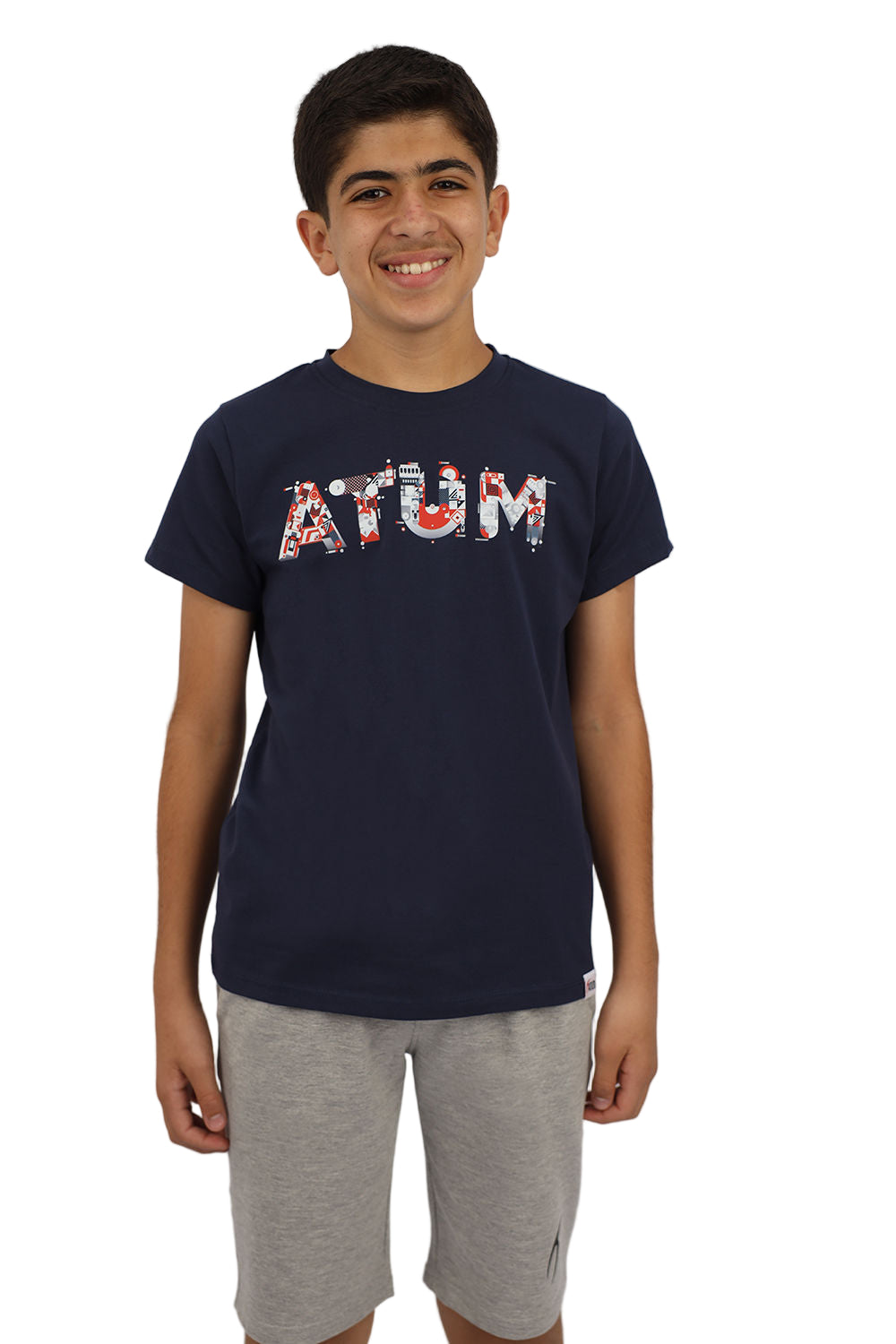 Boy's Short Sleeves Basic Navy T-shirt