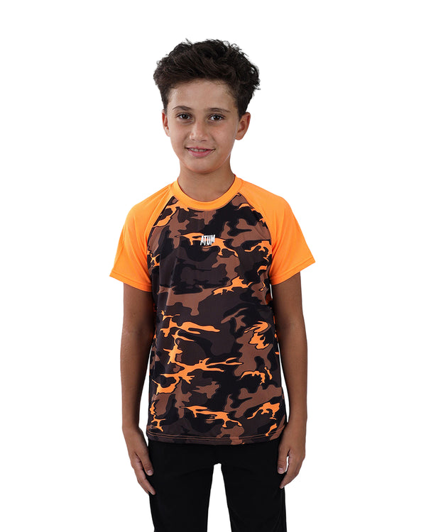 Army Training Sports Orange T-Shirt-Atum -91347633