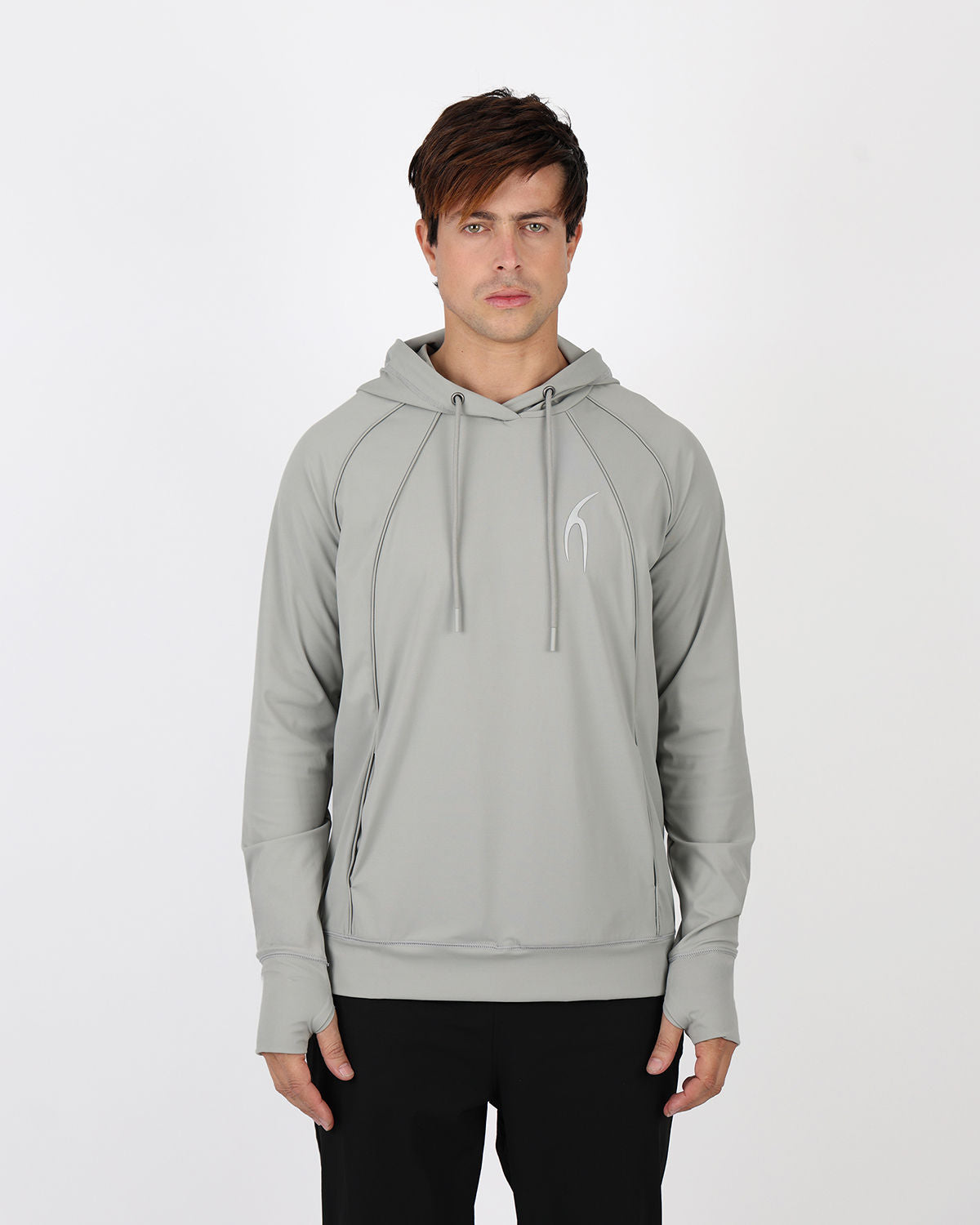 Long-Sleeve Training Gray Hoodie-Atum -37163338