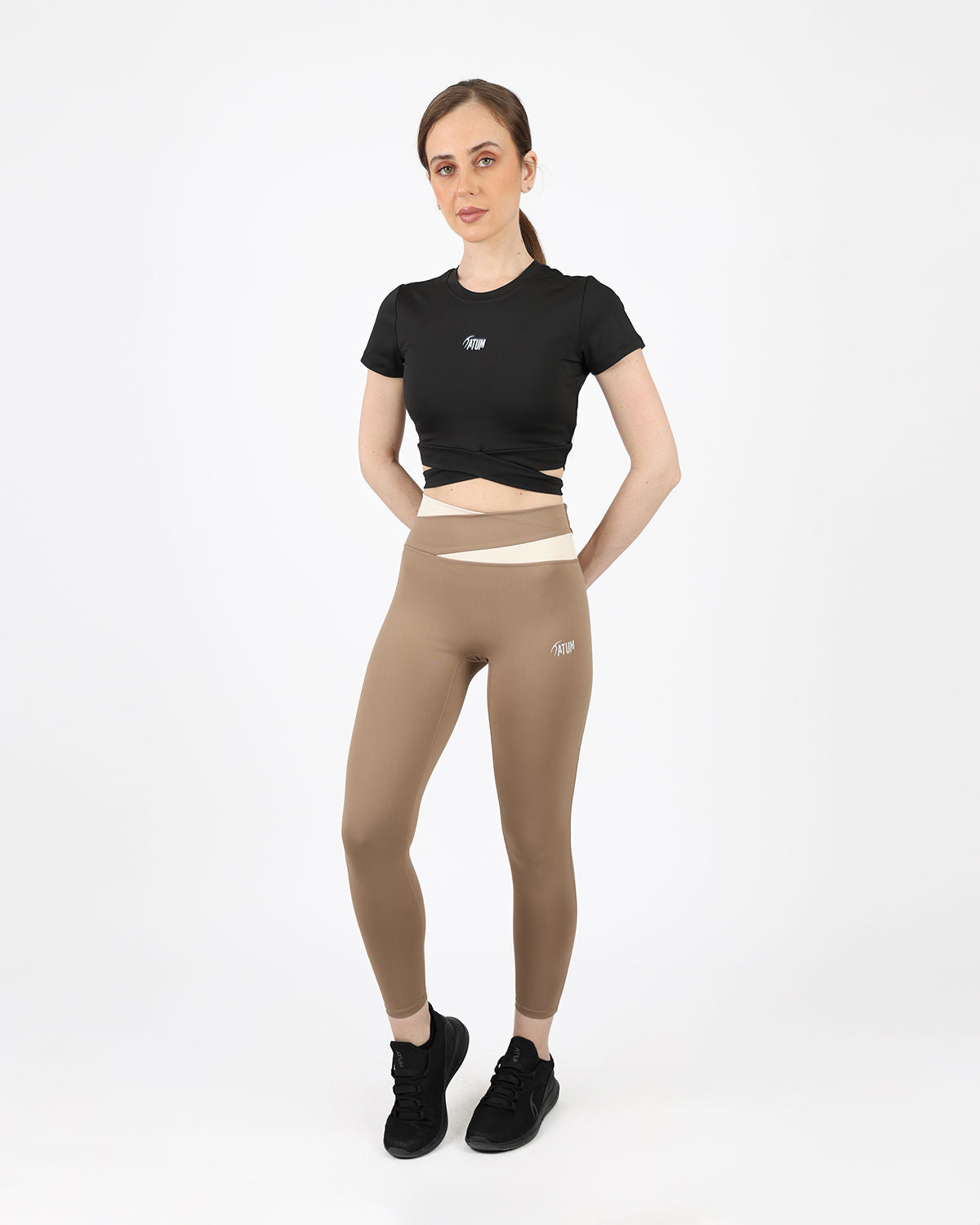 Horizon Duo Curve Coffee Leggings-Atum -8516820