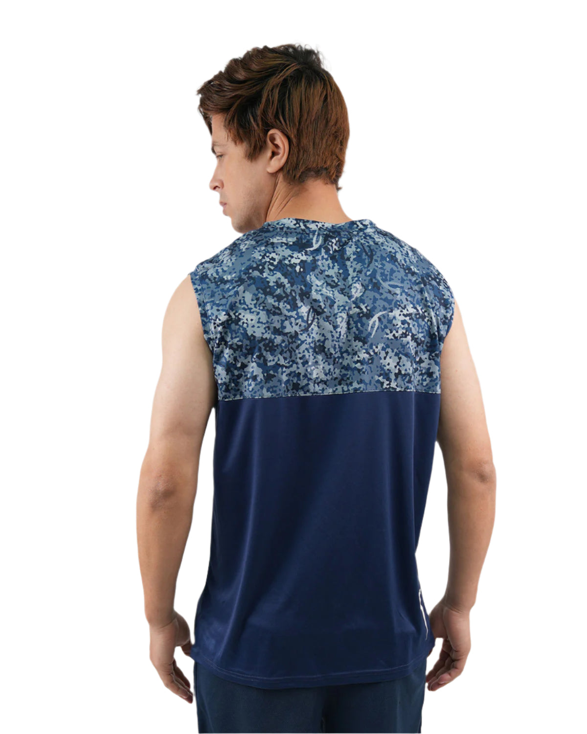 Hi-Dri Cut-Off Navy Tank Top-Atum -87641031