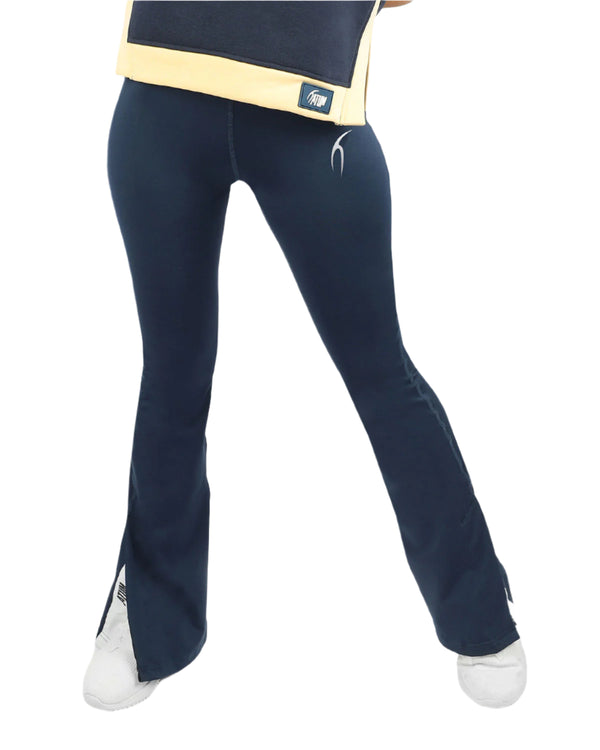 Slit Yoga Navy Leggings-Atum -18717573