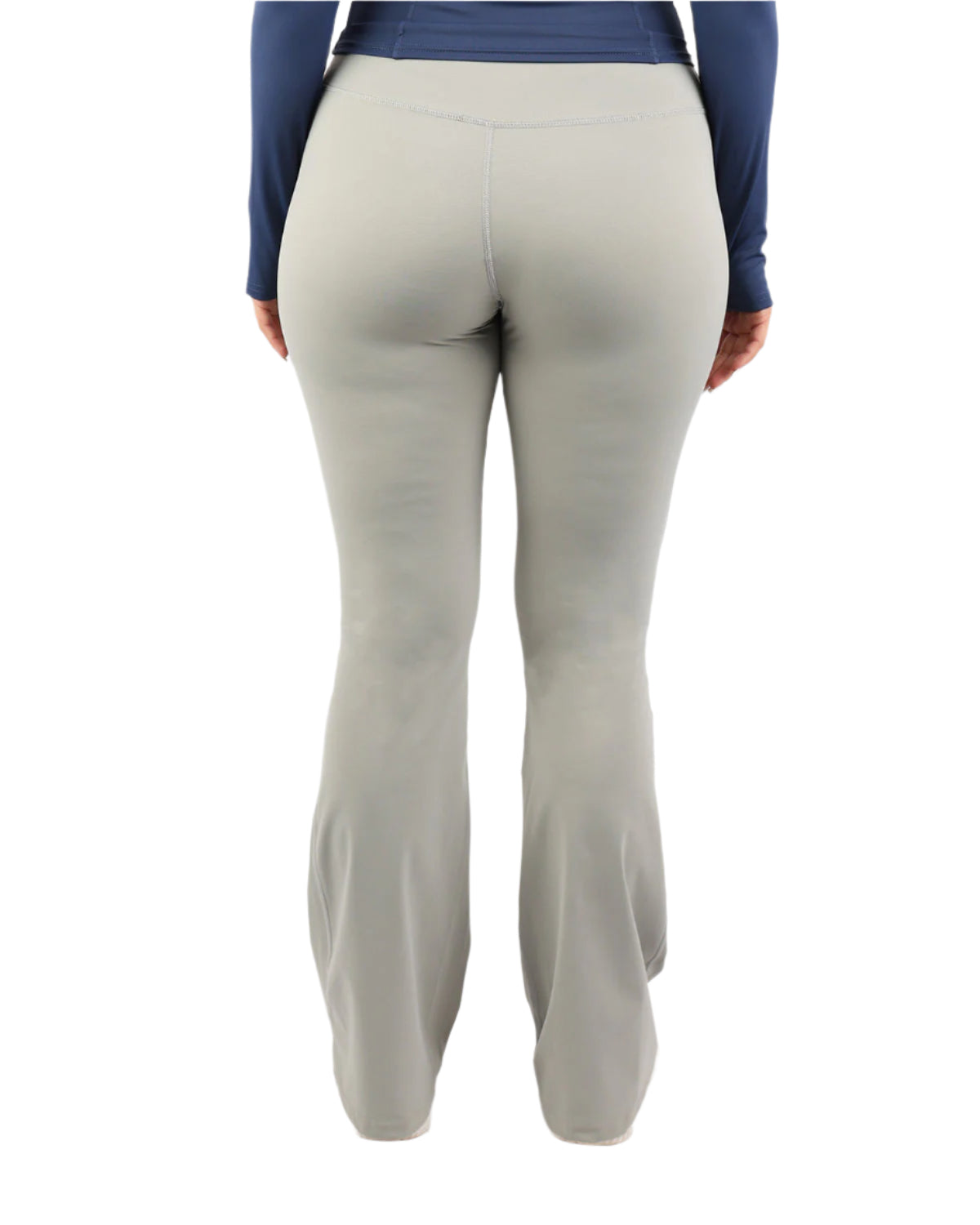 High-Rise Wide Leg Gray Leggings-Atum -19134578