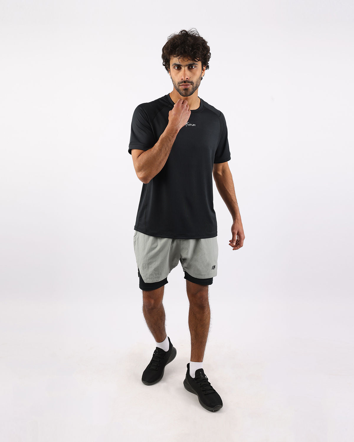 Energy Flow Men's Black T-Shirt-Atum -68912168