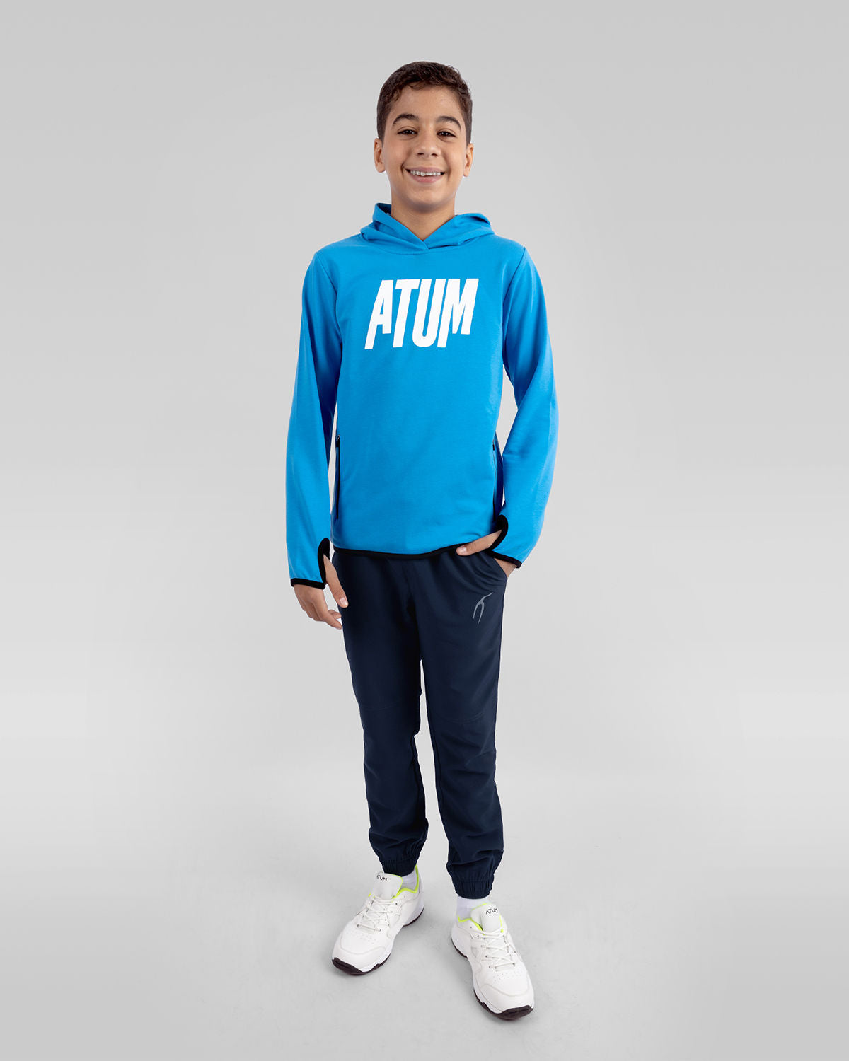 Boy's High Neck Hoodie-Atum -21460369