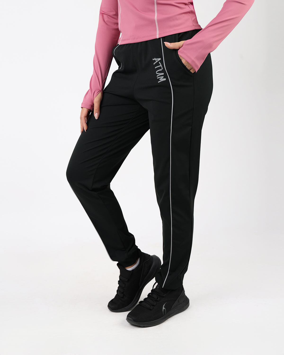 Relaxed Fit Black Pants-Atum -79092732