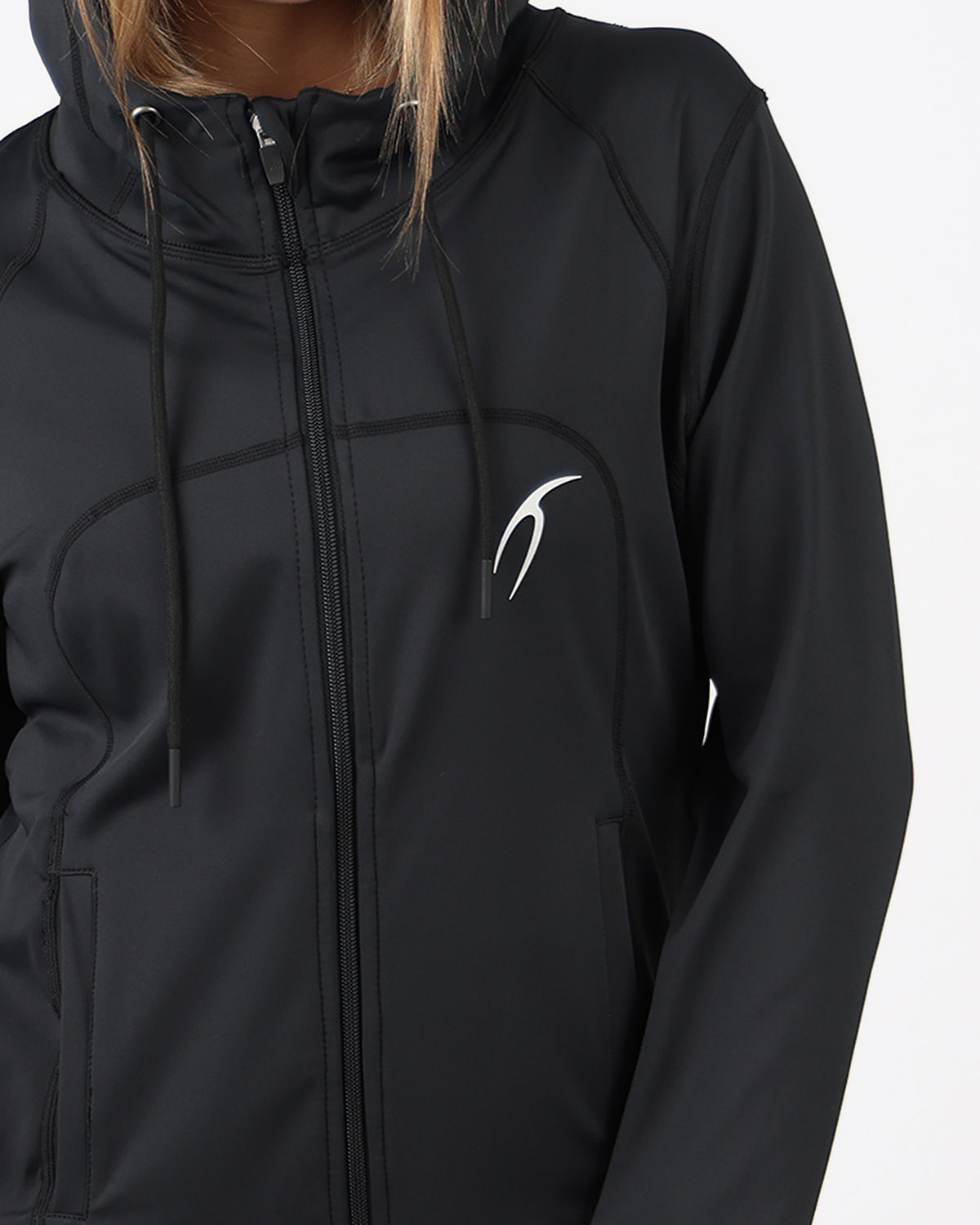 Power-Up Hooded Black Jacket-Atum -82163823
