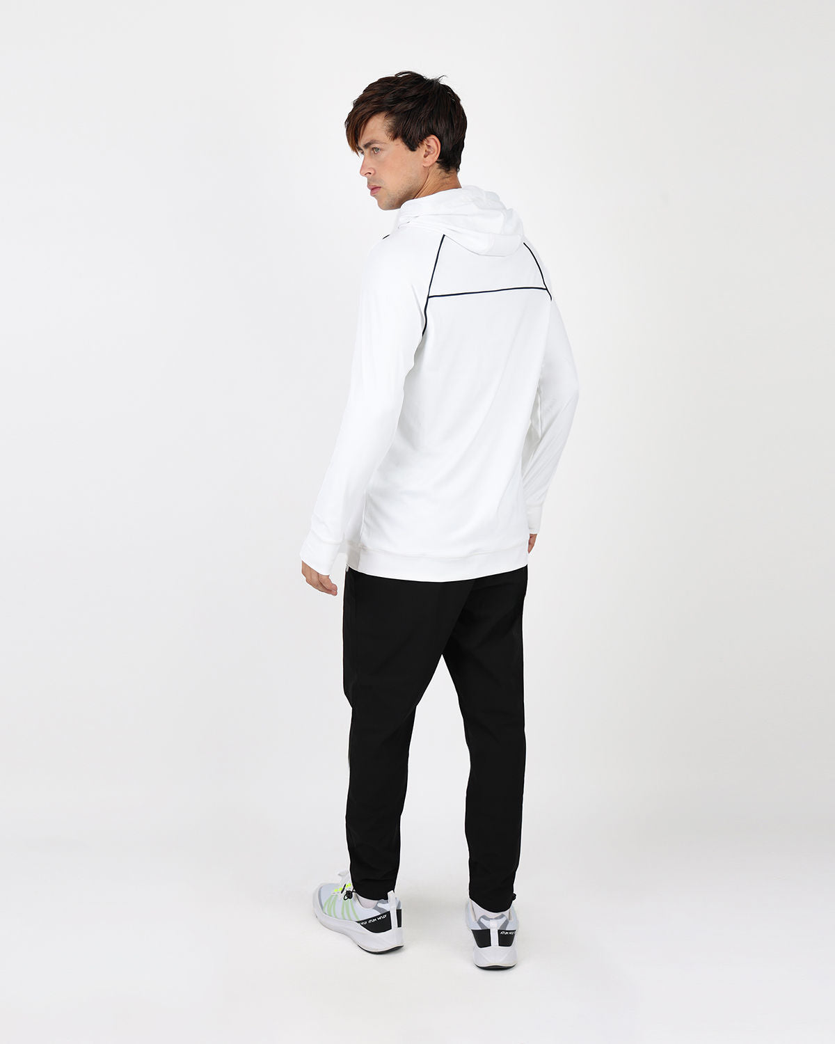 Long-Sleeve Training White Hoodie-Atum -50557521